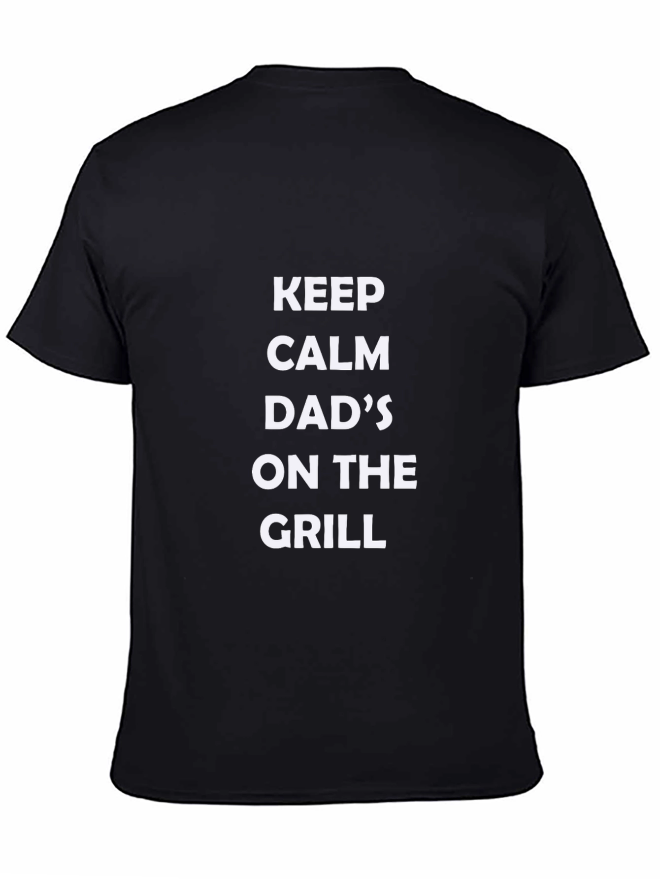 Keep Calm Dads On The Grill Black T-Shirt