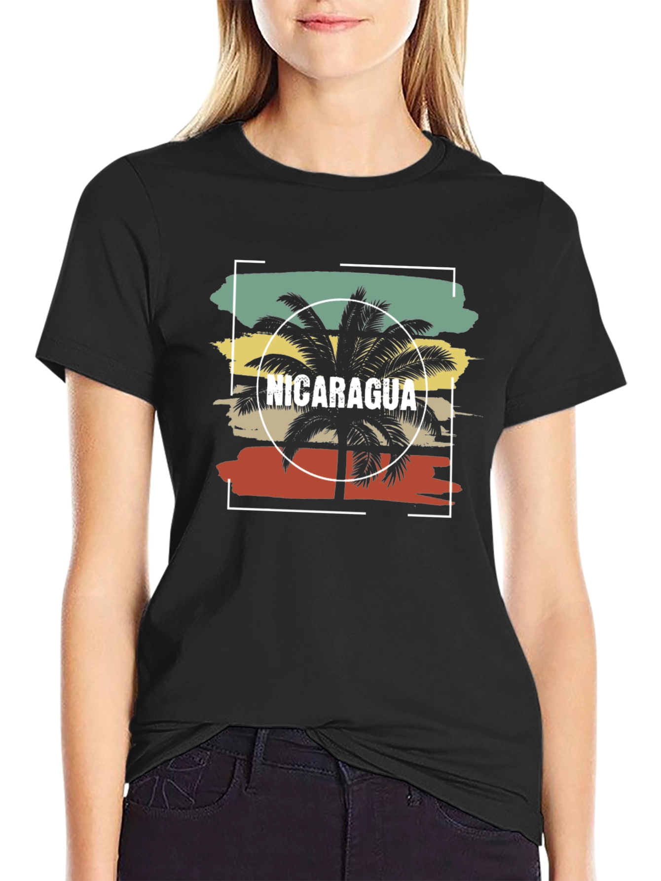 Nicaragua Palm Tree T-Shirt - Retro Graphic Tee