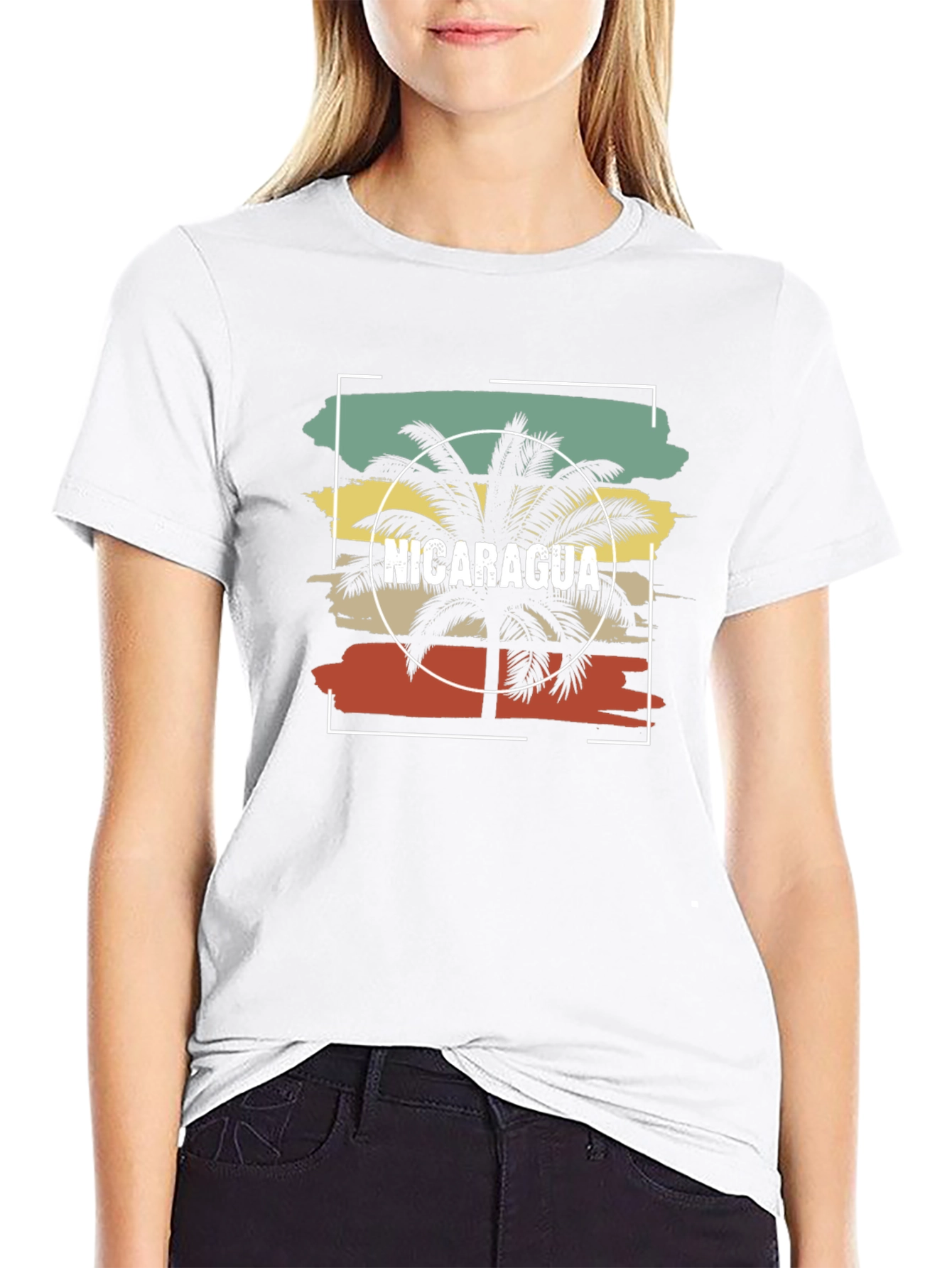 Nicaragua Palm Tree T-Shirt - Retro Graphic Tee