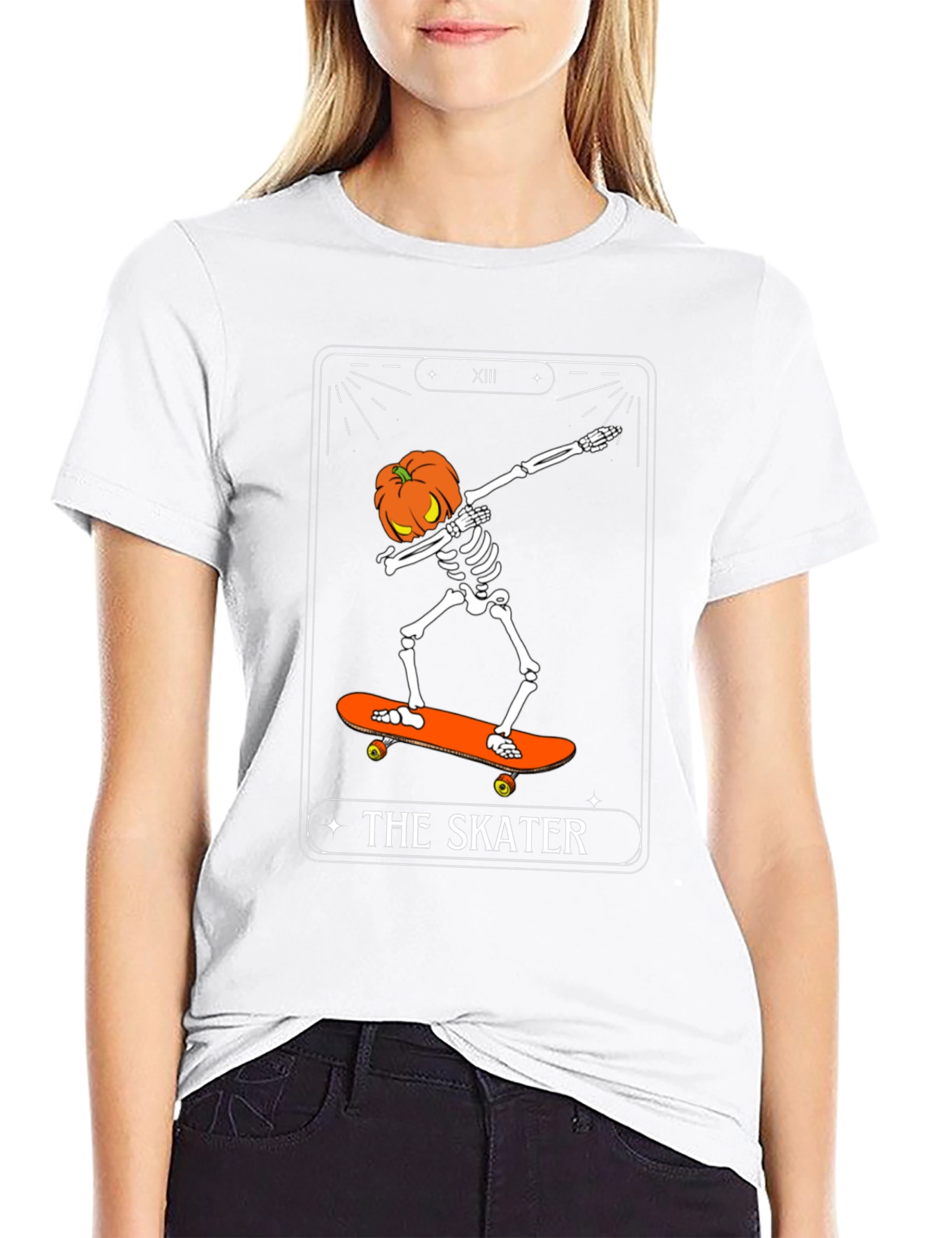 Halloween Skater Skeleton T-Shirt