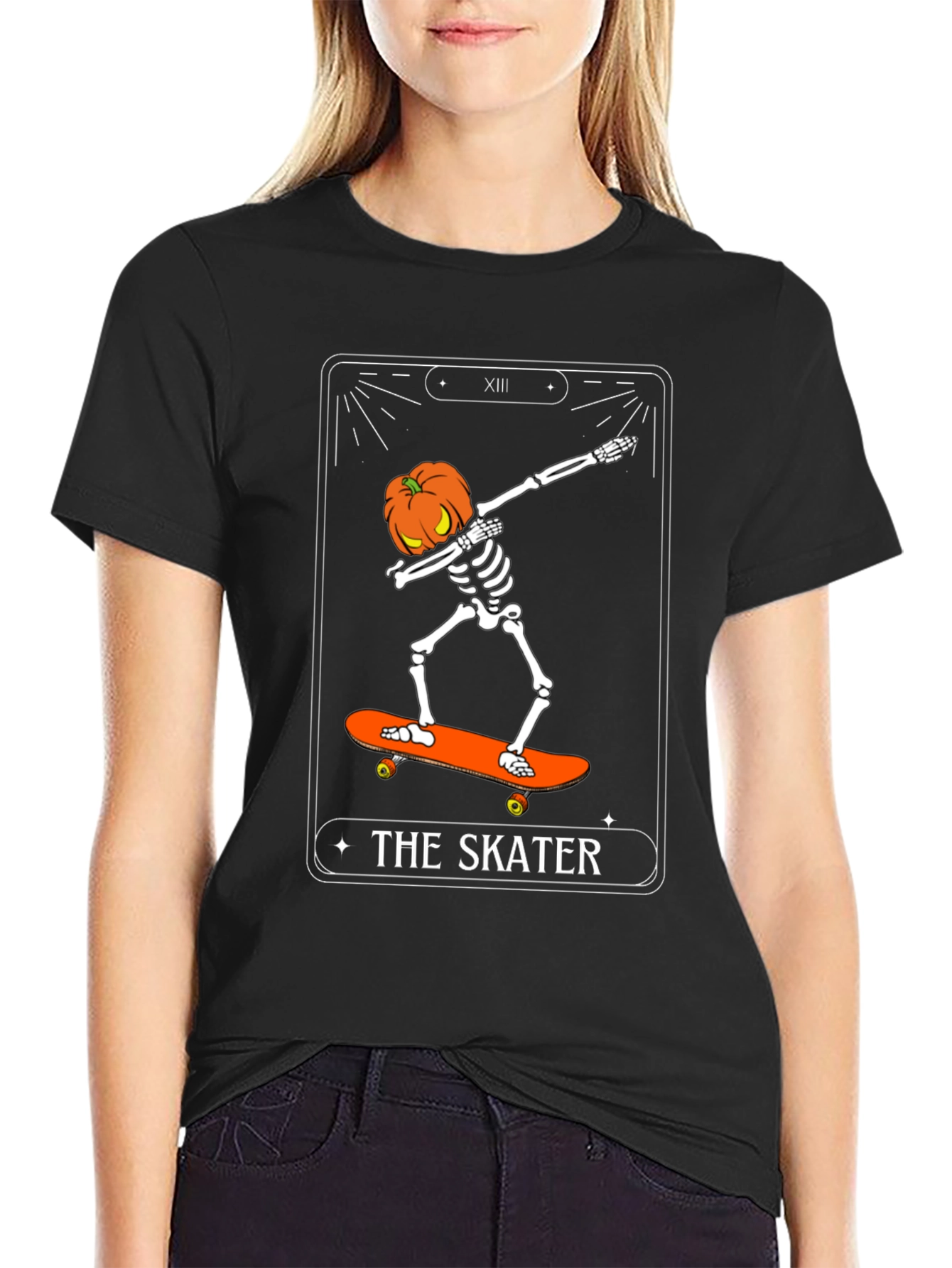 Halloween Skater Skeleton T-Shirt