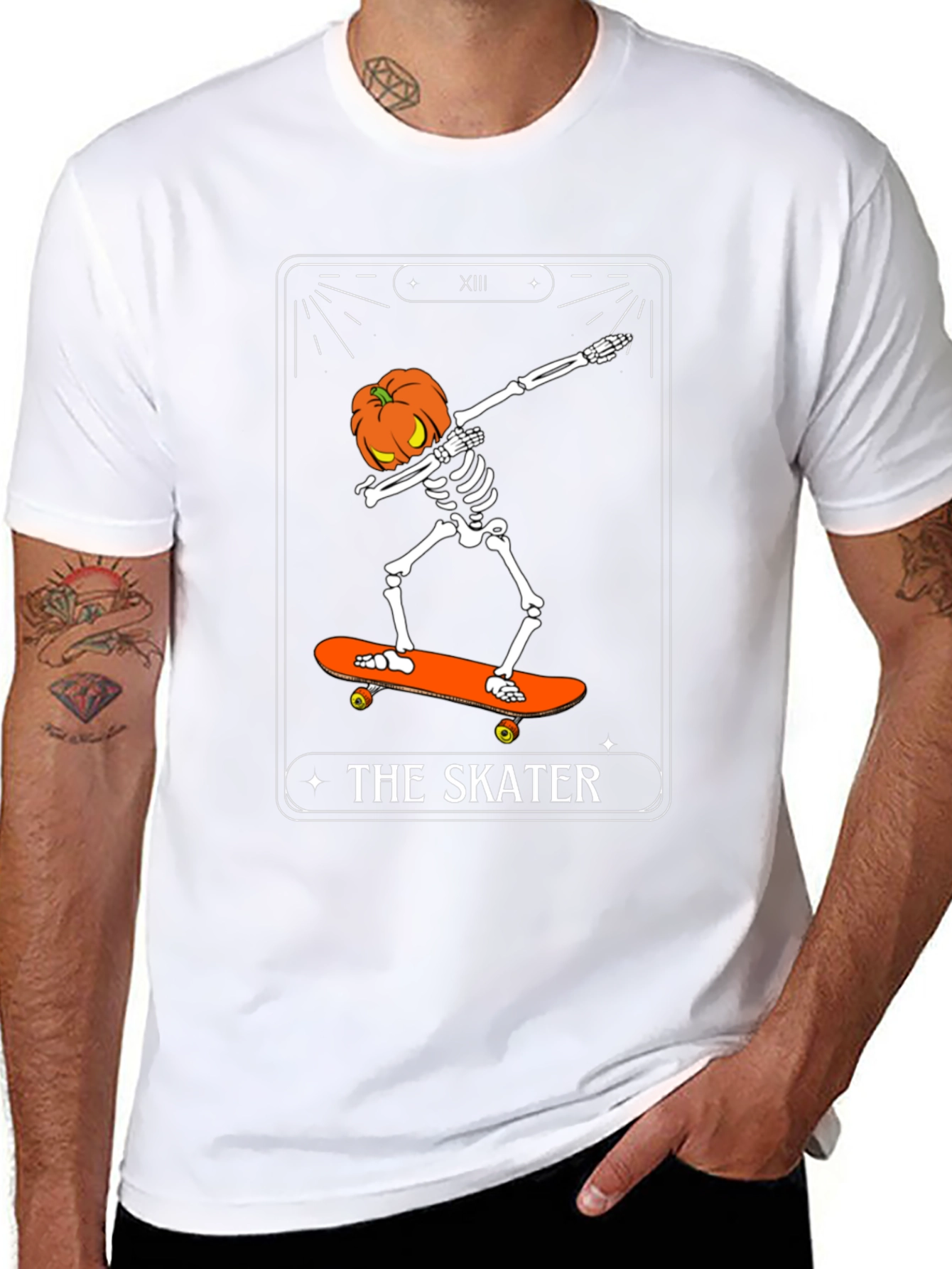Halloween Skater Skeleton T-Shirt