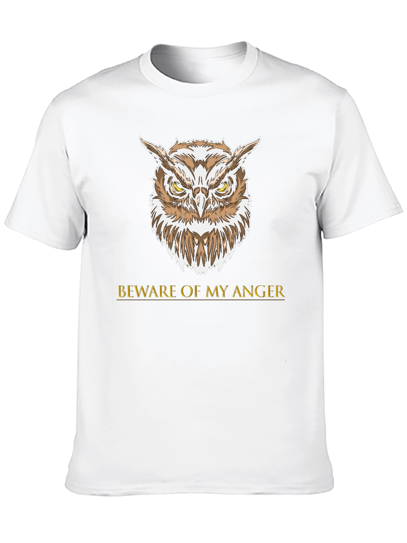 Owl Beware Anger Graphic Tee - Black