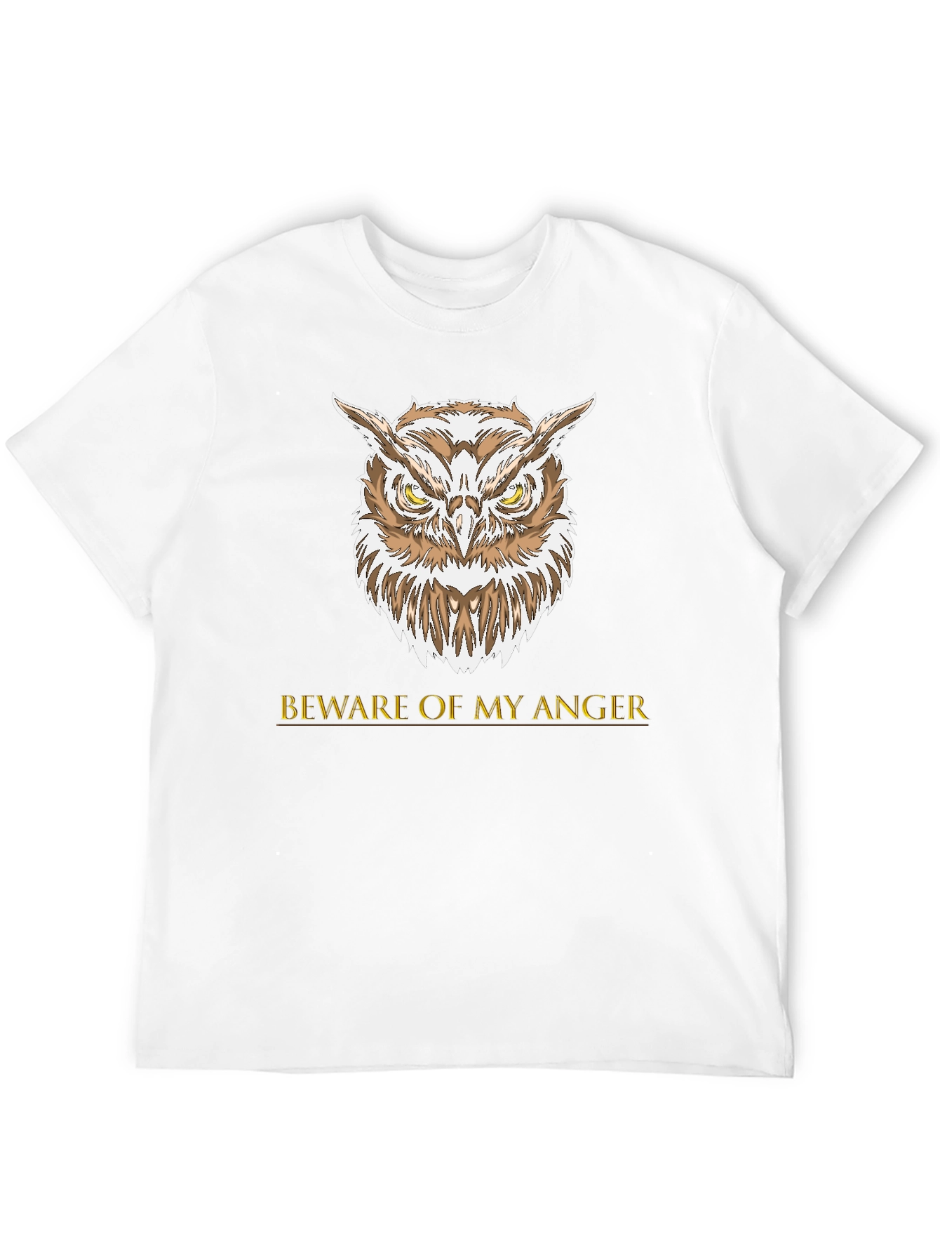 Owl Beware Anger Graphic Tee - Black