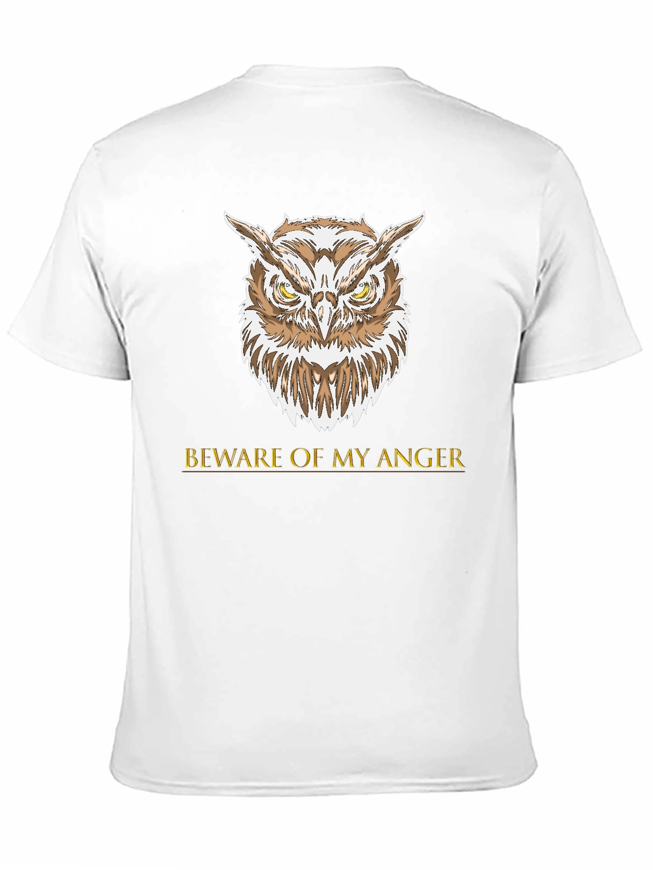Owl Beware Anger Graphic Tee - Black