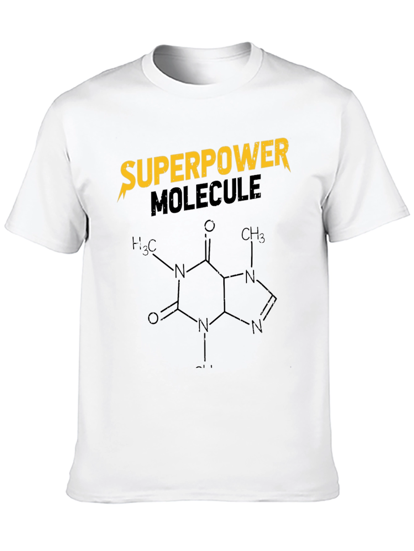 Superpower Molecule Graphic Tee - Caffeine Design