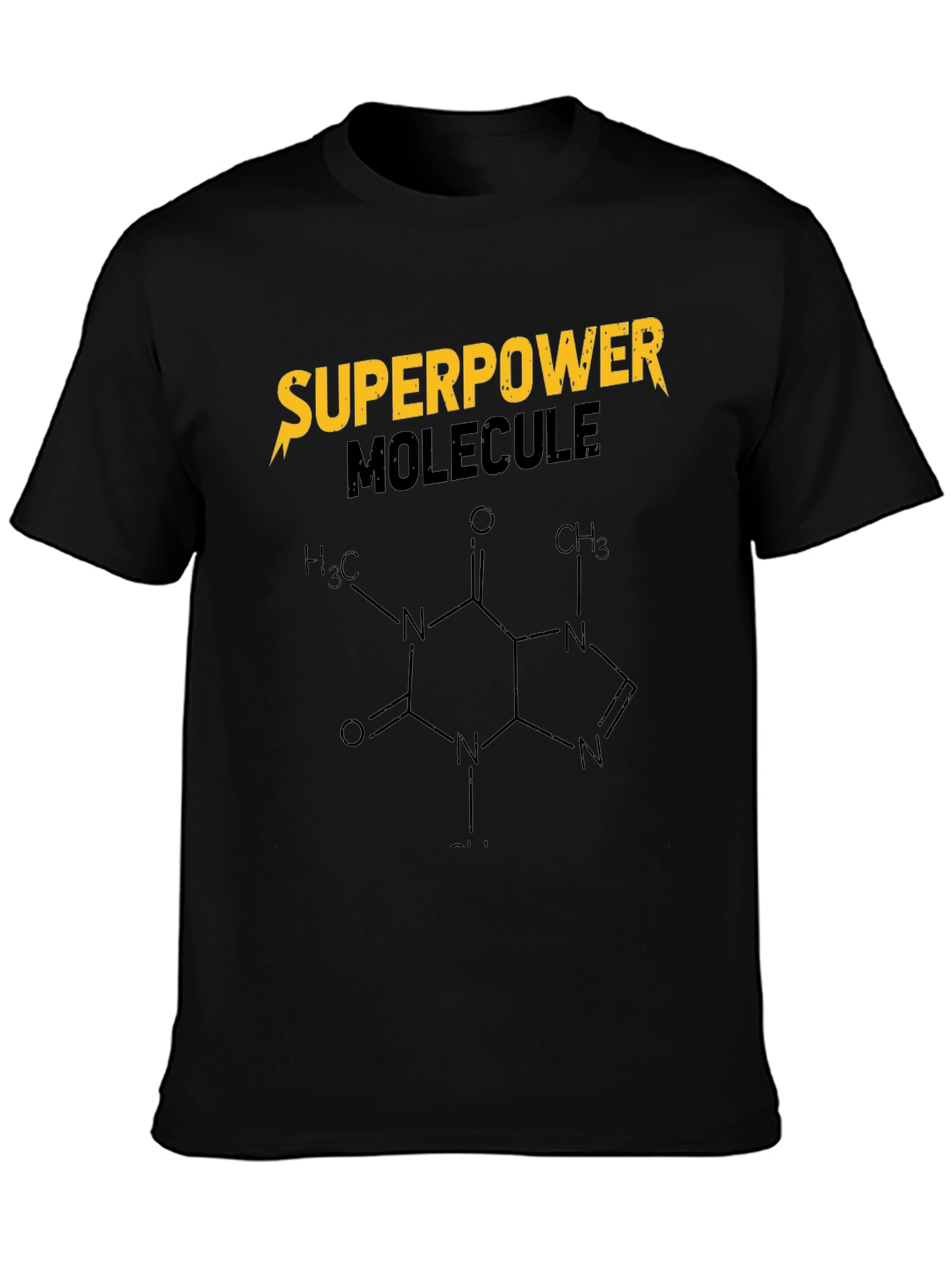 Superpower Molecule Graphic Tee - Caffeine Design