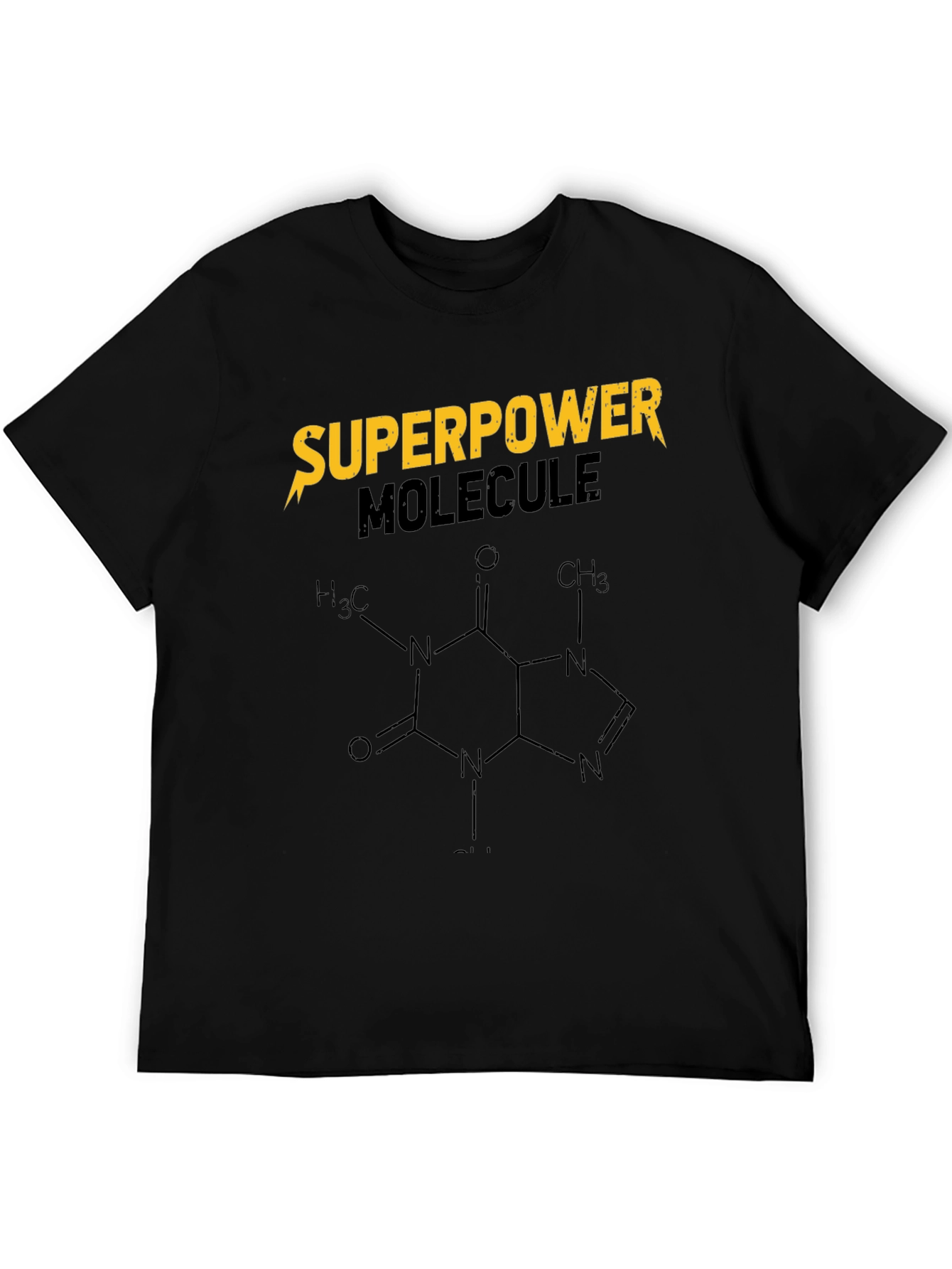 Superpower Molecule Graphic Tee - Caffeine Design