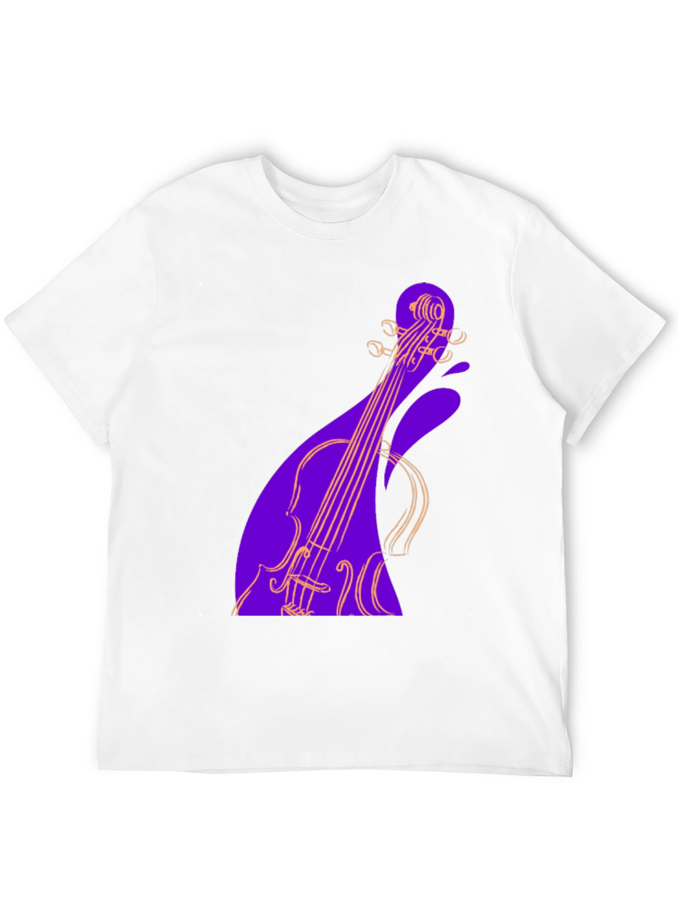 Abstract Violin Graphic Tee - Black
