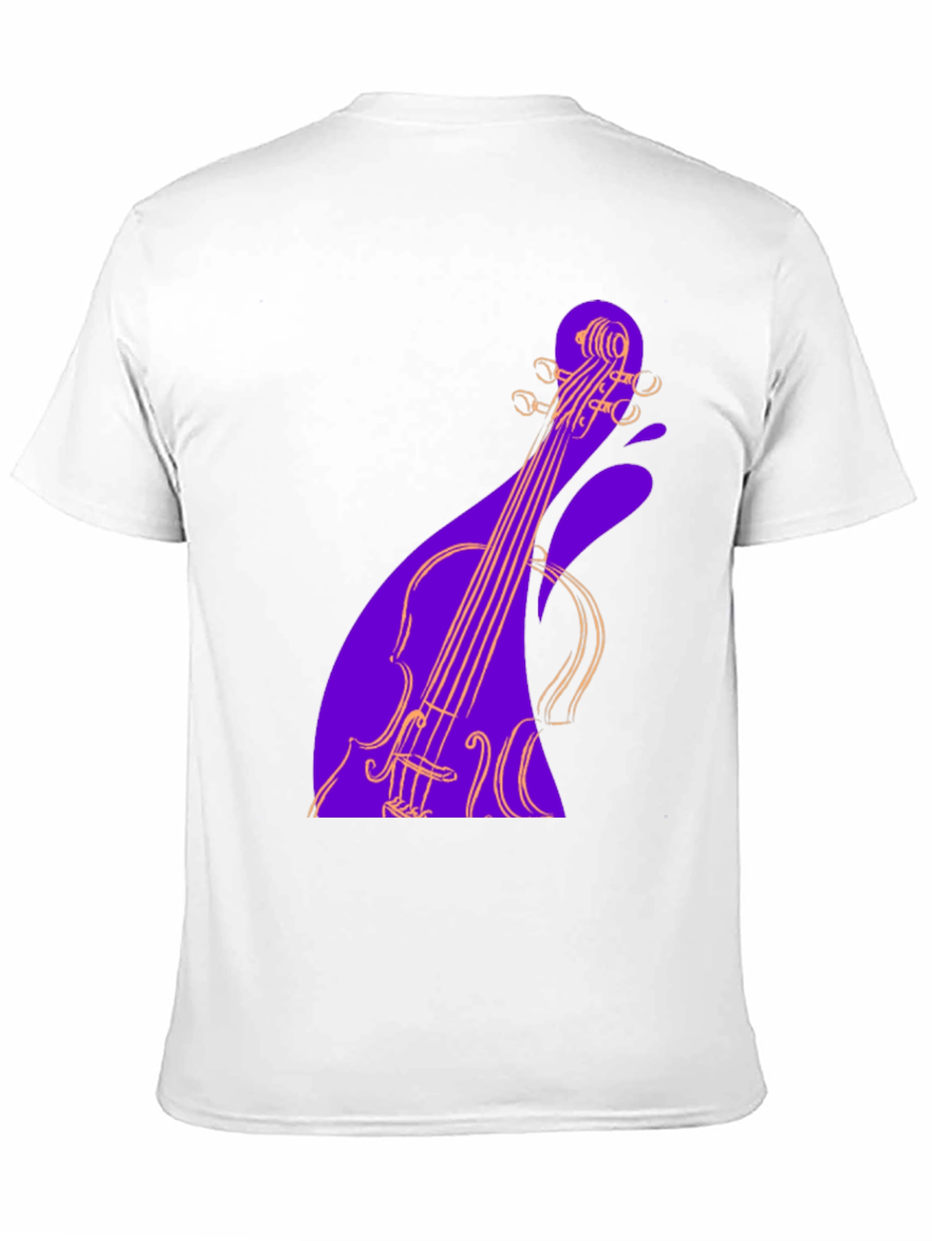 Abstract Violin Graphic Tee - Black