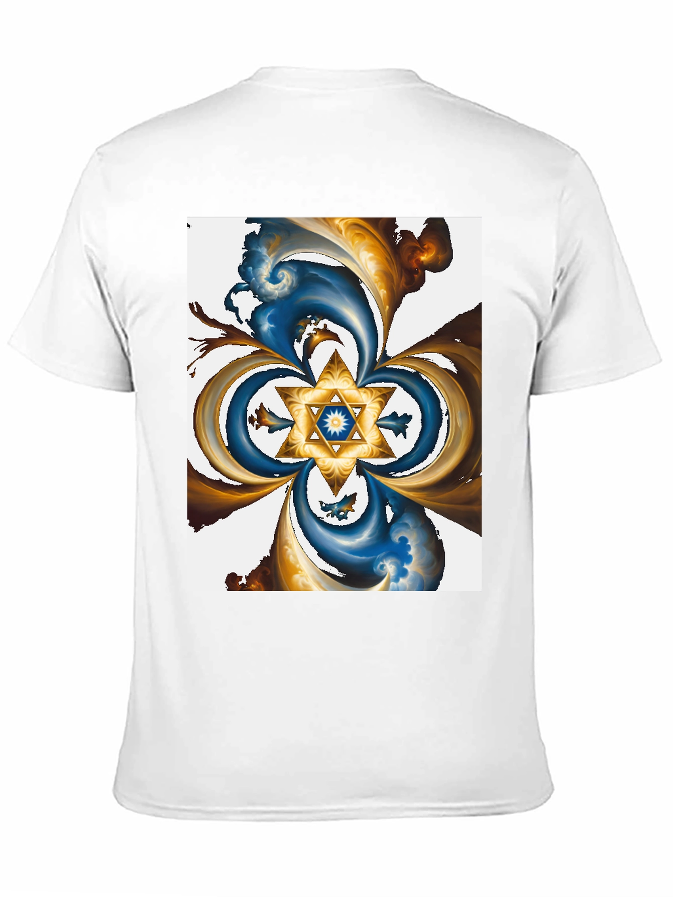 Abstract Star Graphic Tee - Black