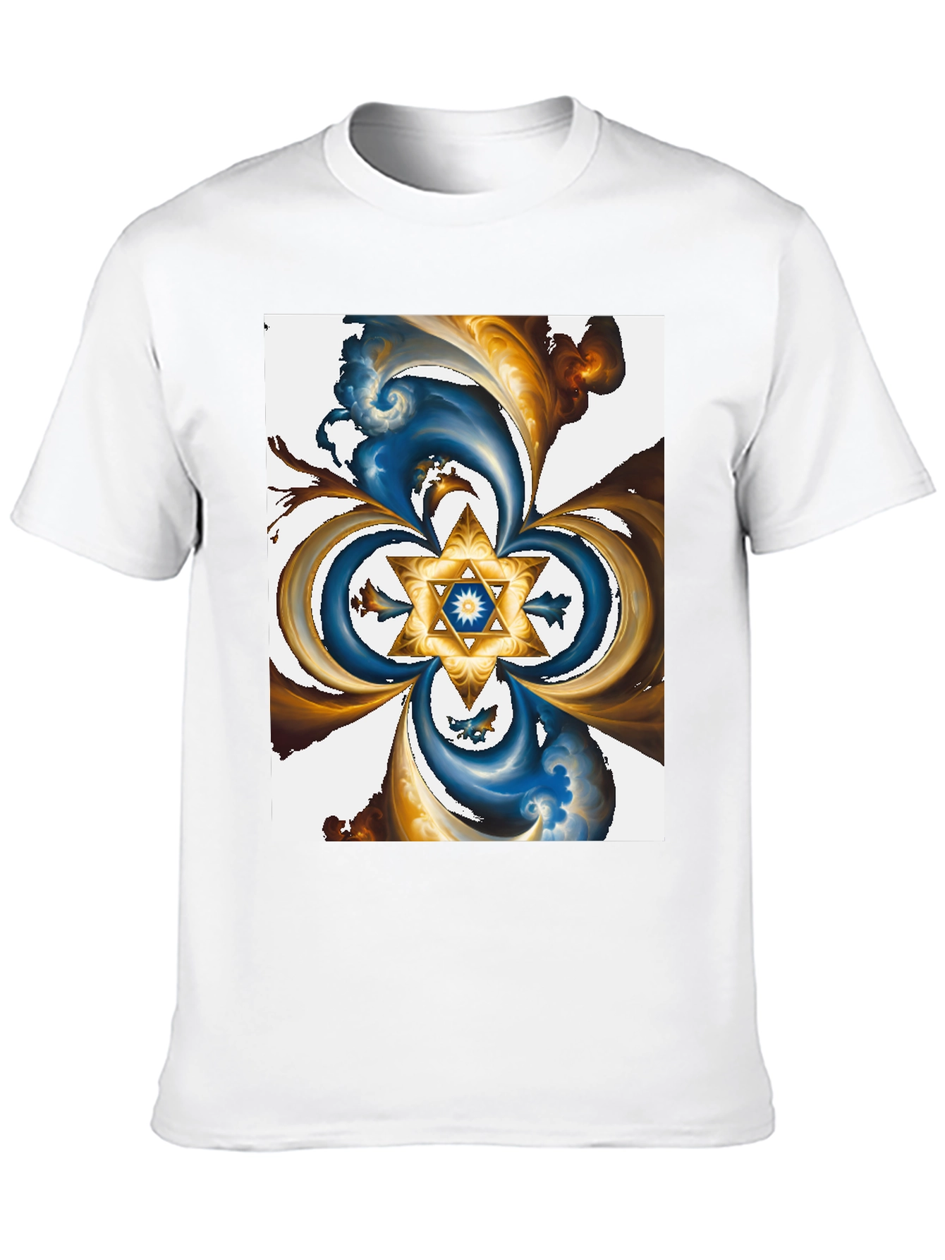 Abstract Star Graphic Tee - Black