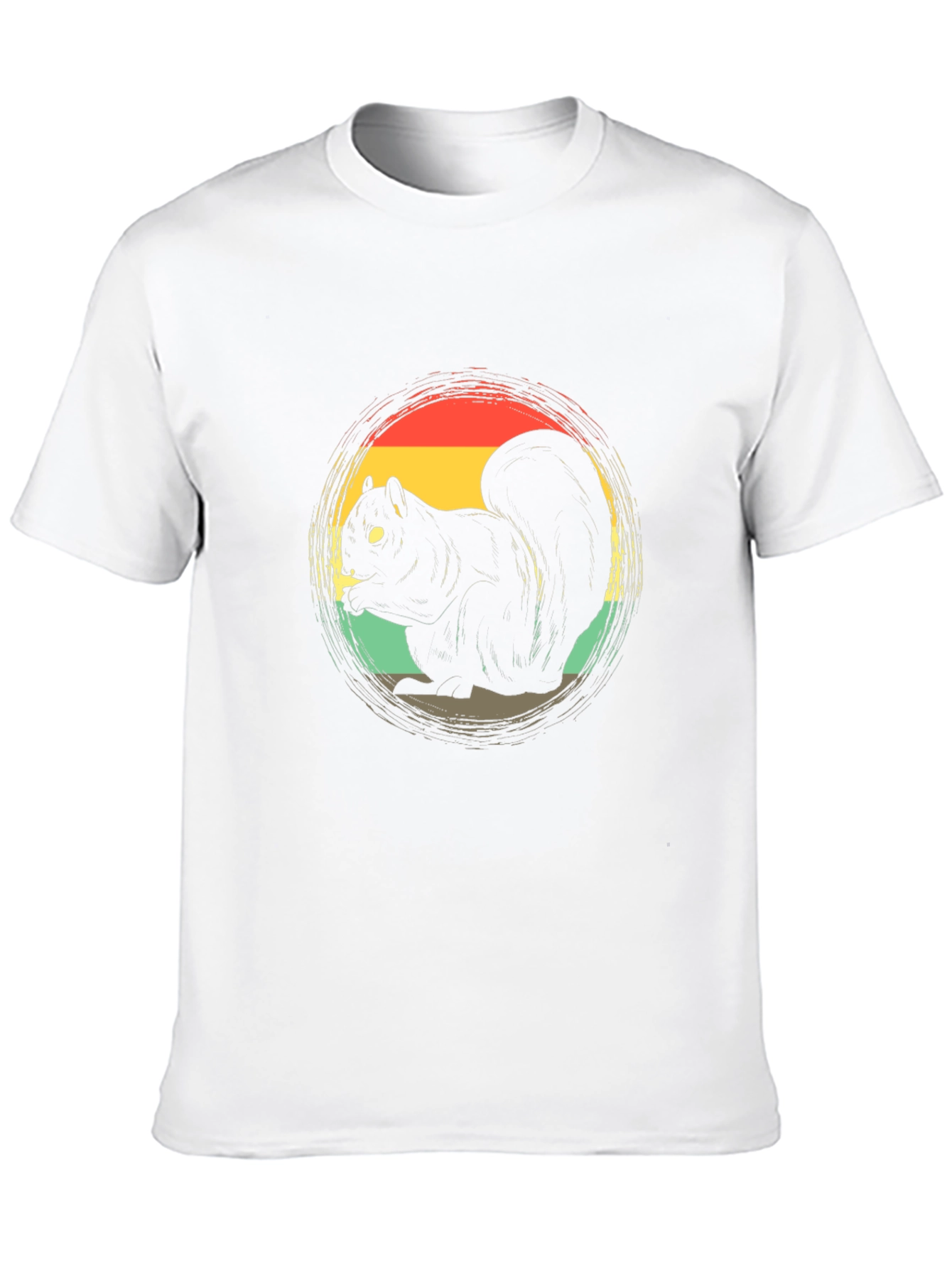 Retro Squirrel Graphic T-Shirt - Black