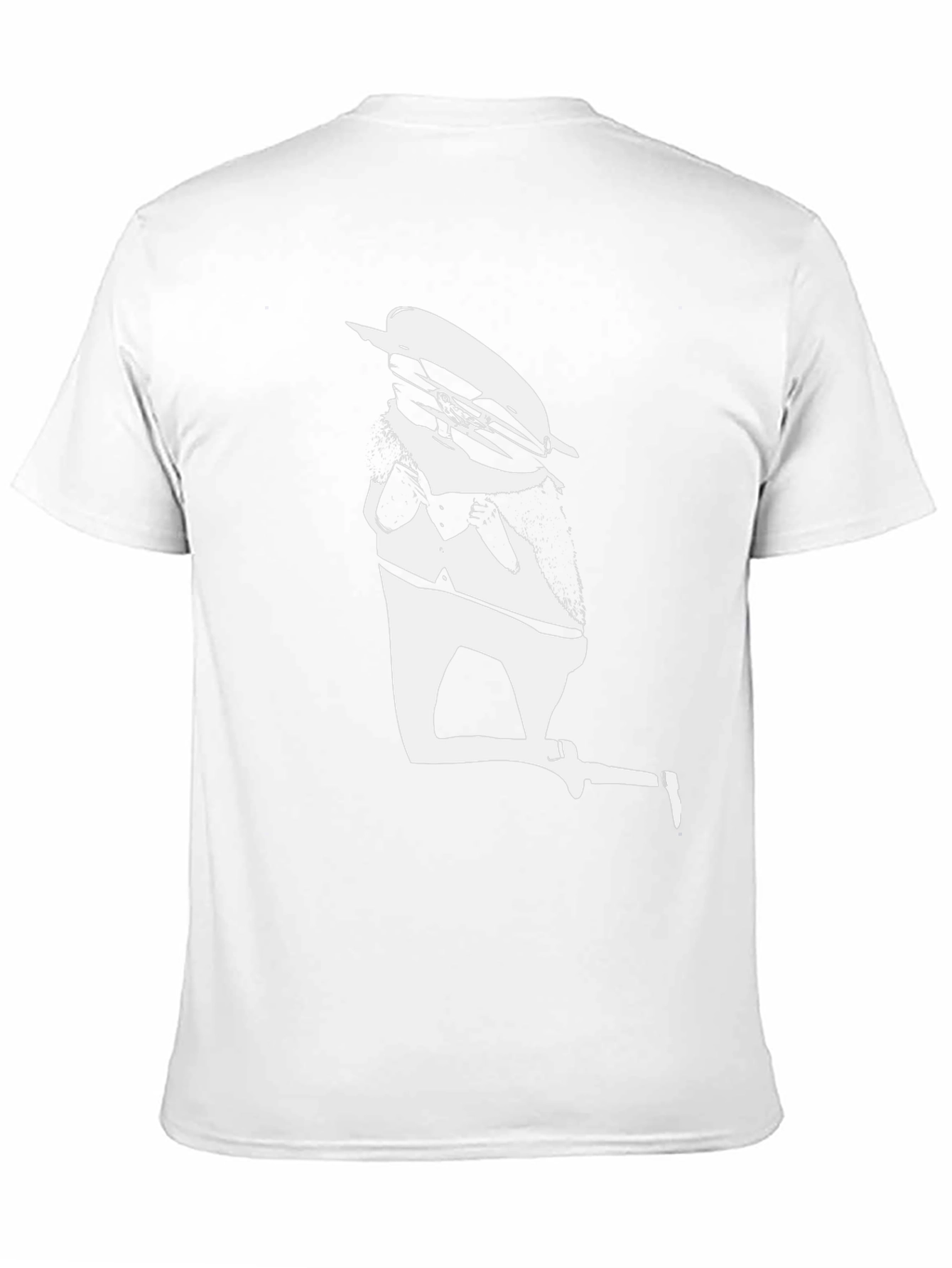 Graphic Black T-Shirt - White Silhouette Design