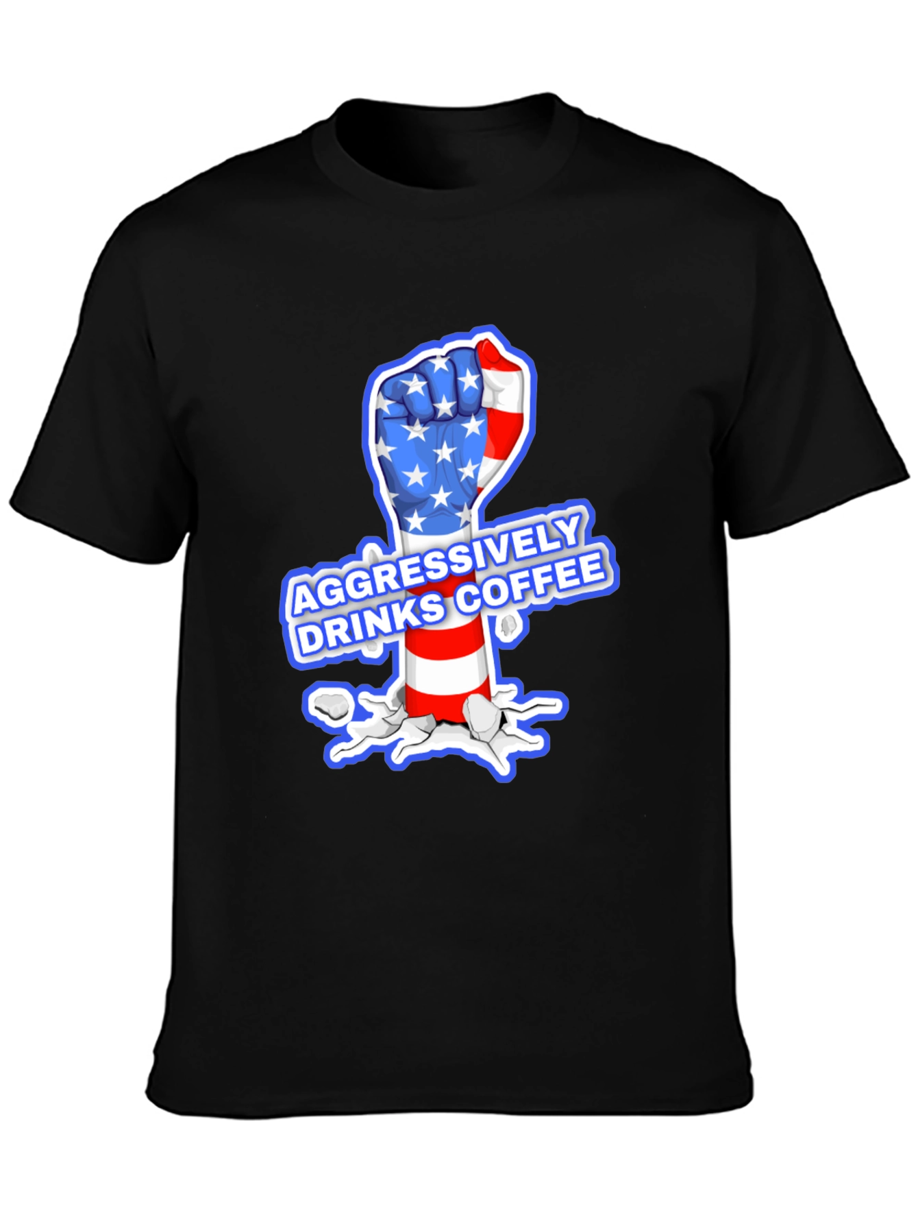 Aggressively Drinks Coffee T-Shirt