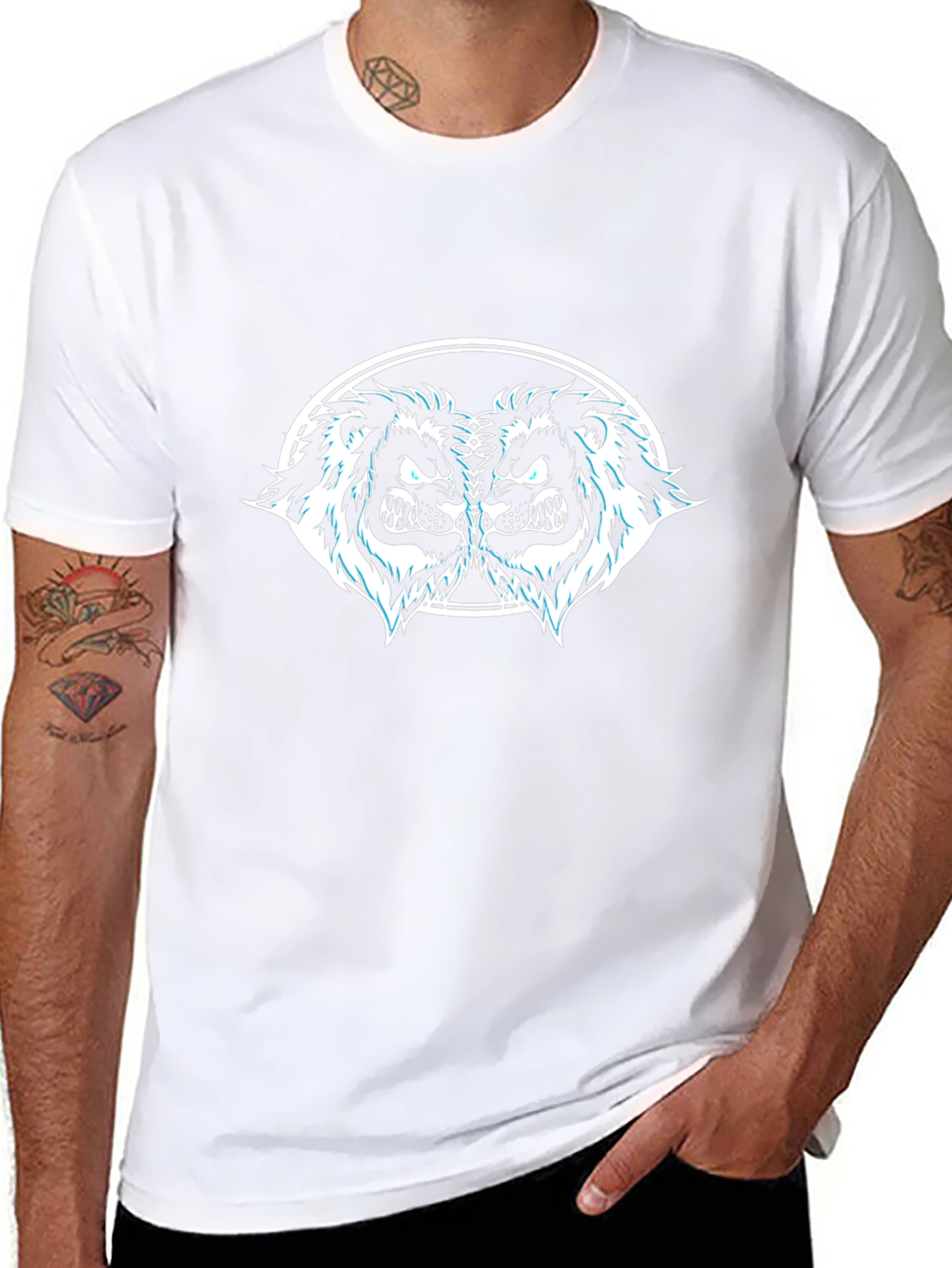 Bold Lion Graphic Black Tee