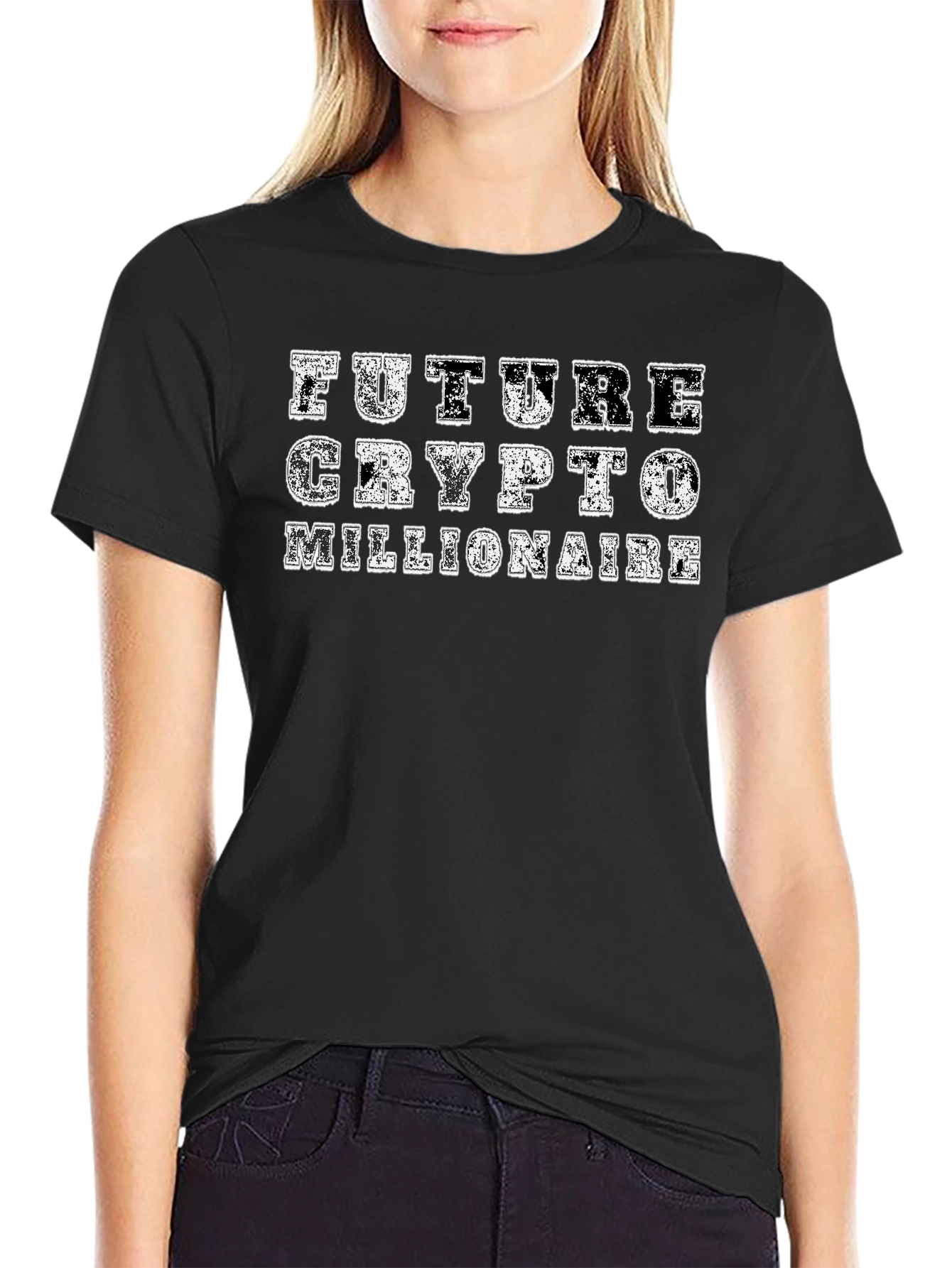 Future Crypto Millionaire Black T-Shirt