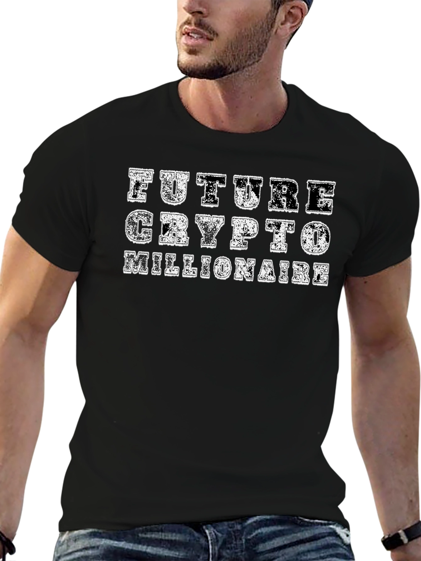 Future Crypto Millionaire Black T-Shirt