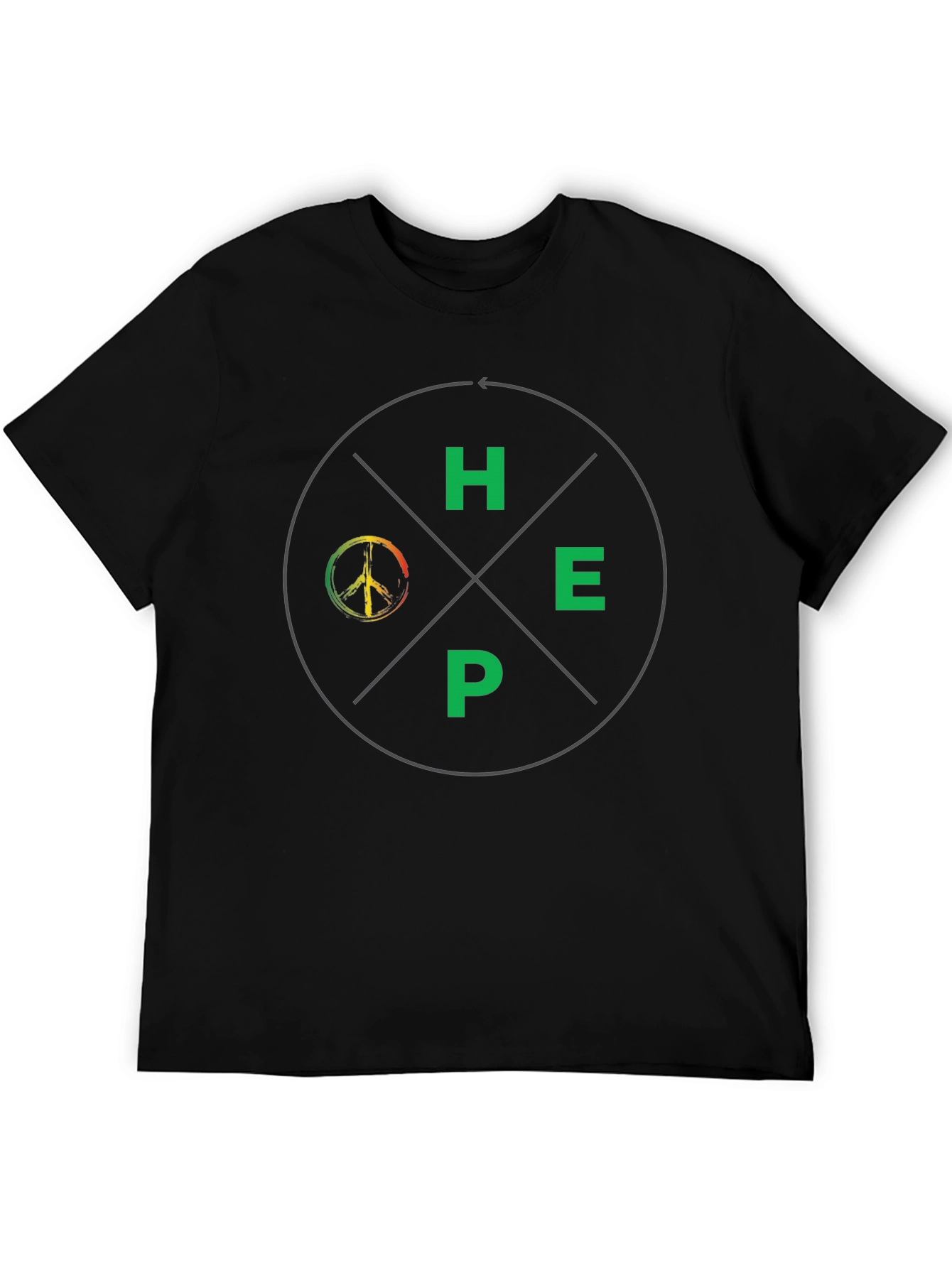 HOPE T-Shirt - Peace Symbol Graphic Print Tee