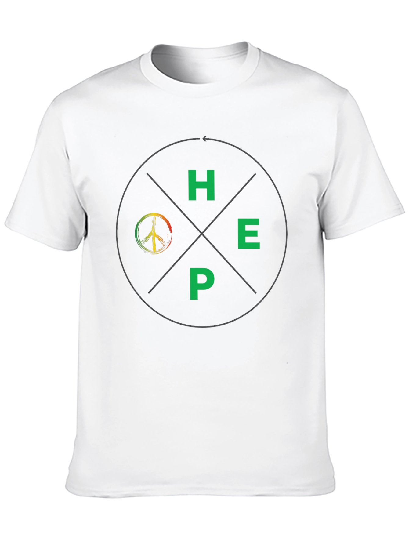 HOPE T-Shirt - Peace Symbol Graphic Print Tee