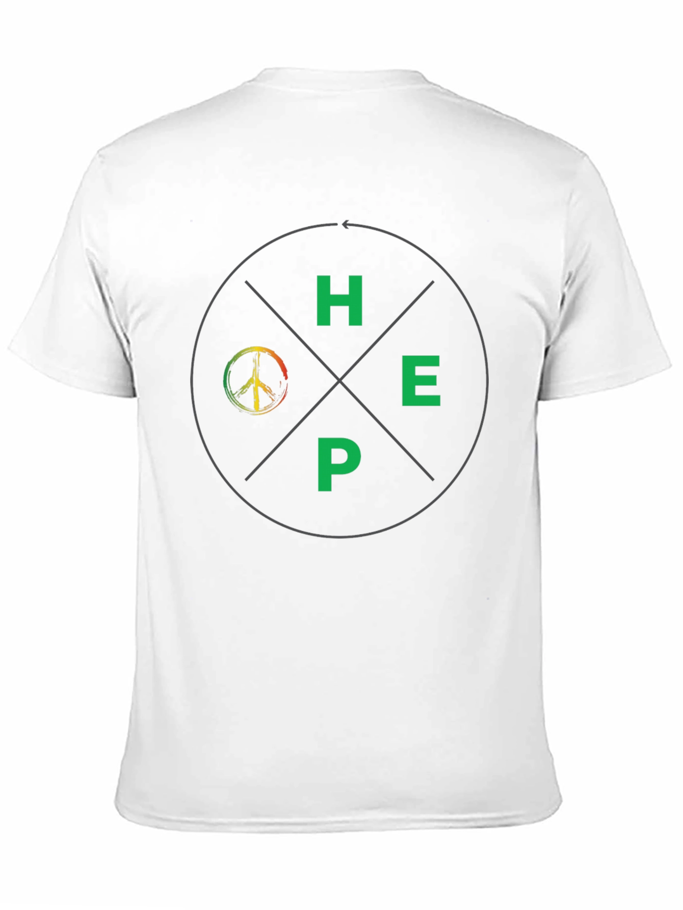 HOPE T-Shirt - Peace Symbol Graphic Print Tee