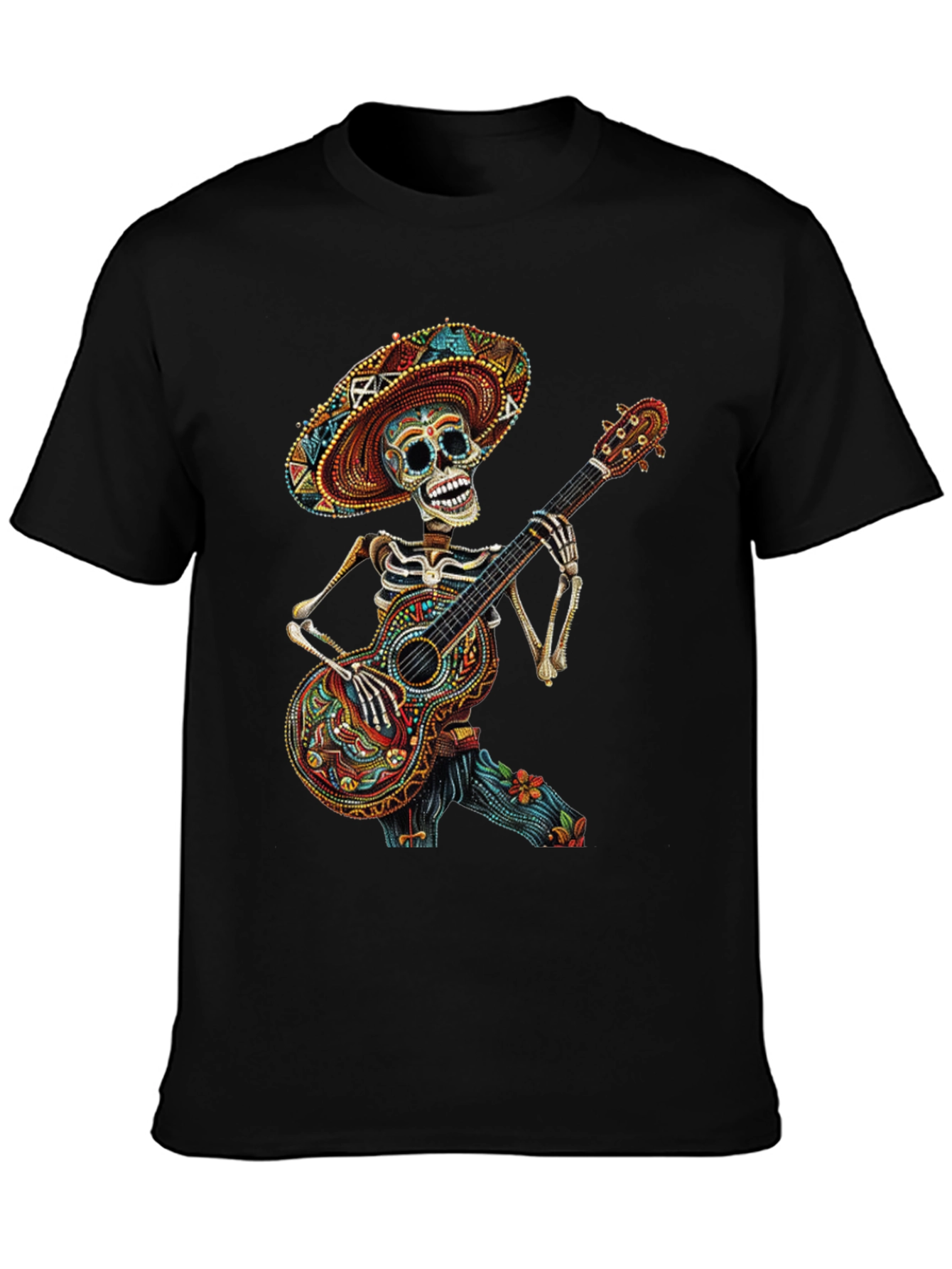 Day of the Dead Skeleton Guitarist T-Shirt