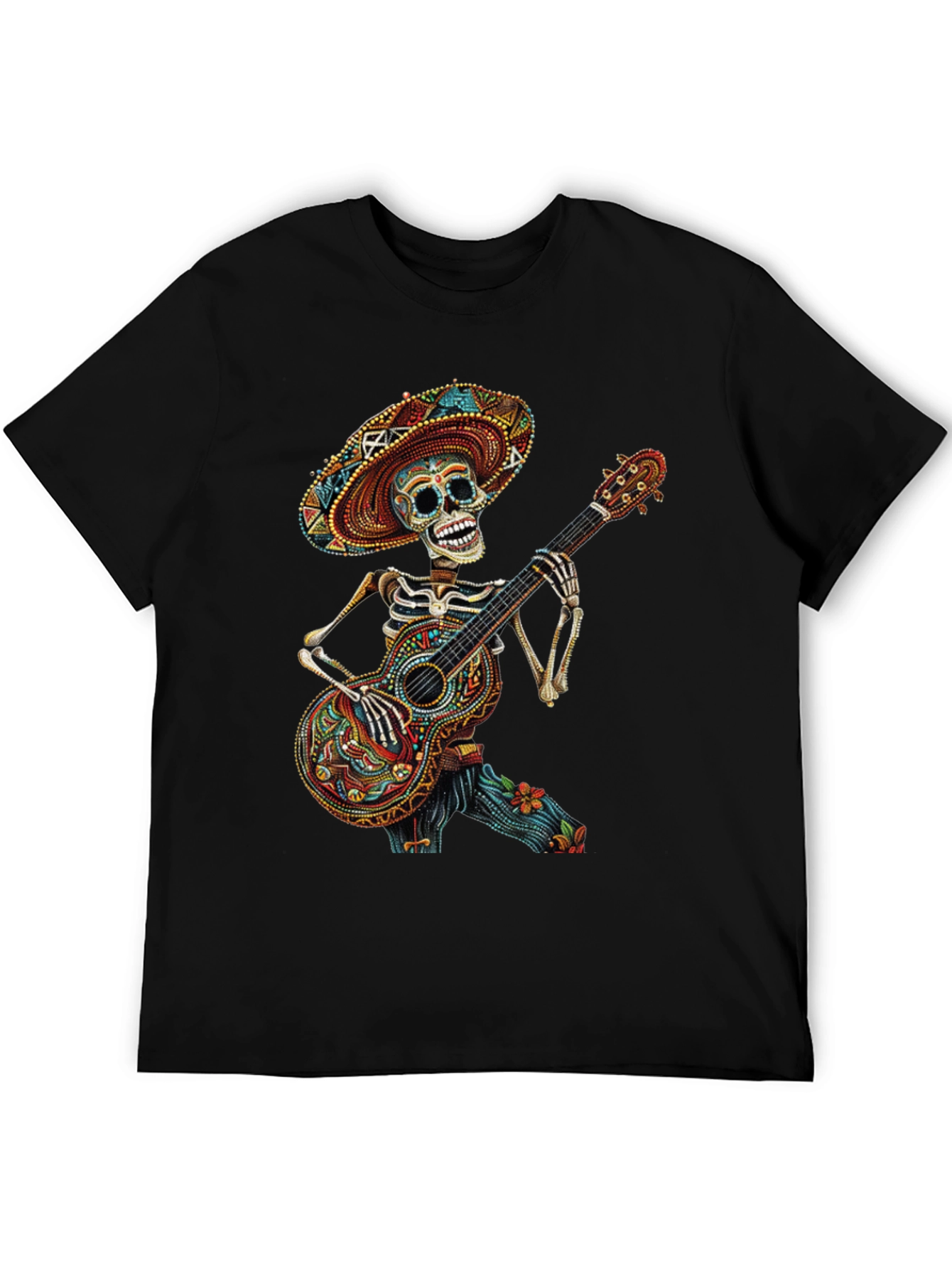 Day of the Dead Skeleton Guitarist T-Shirt
