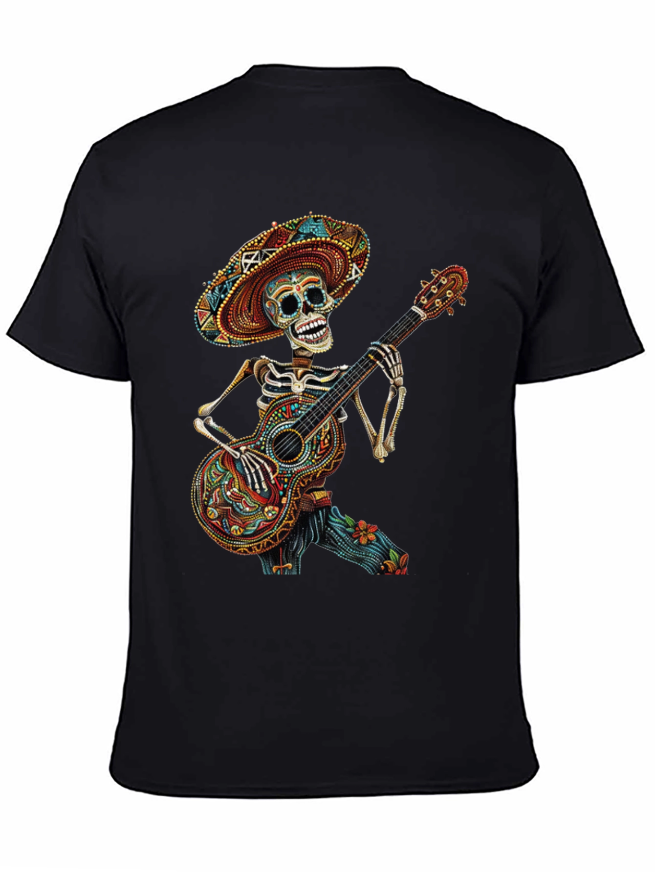 Day of the Dead Skeleton Guitarist T-Shirt