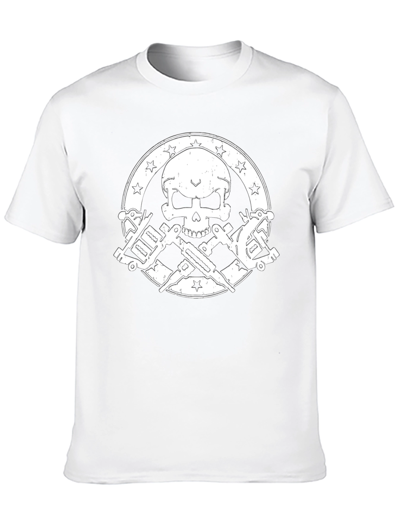 Skull & Tattoo Machine Graphic Tee - Black