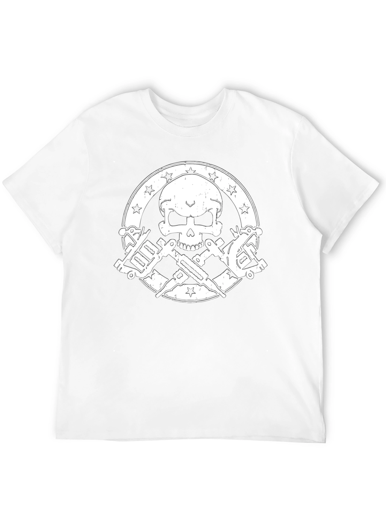 Skull & Tattoo Machine Graphic Tee - Black