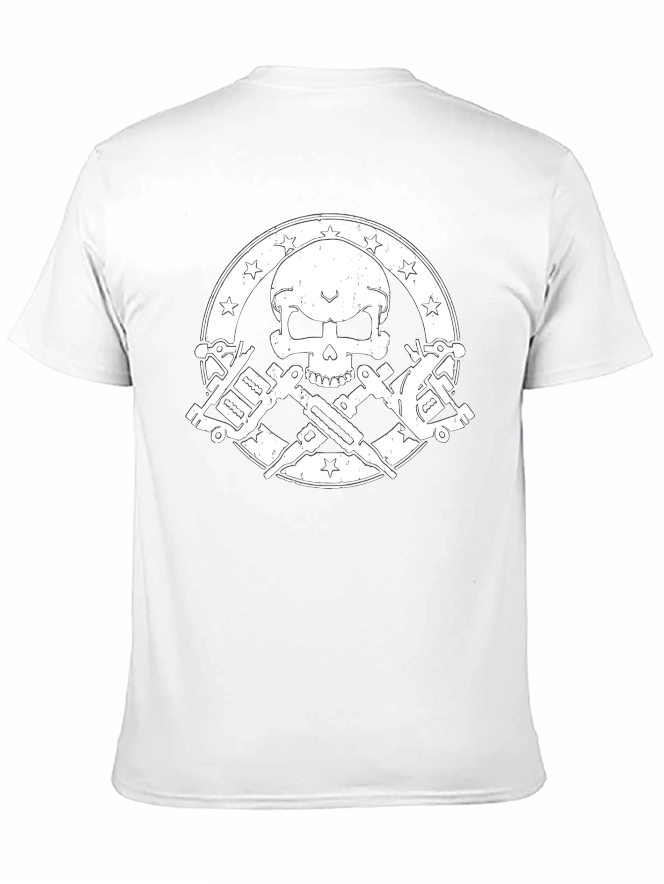 Skull & Tattoo Machine Graphic Tee - Black