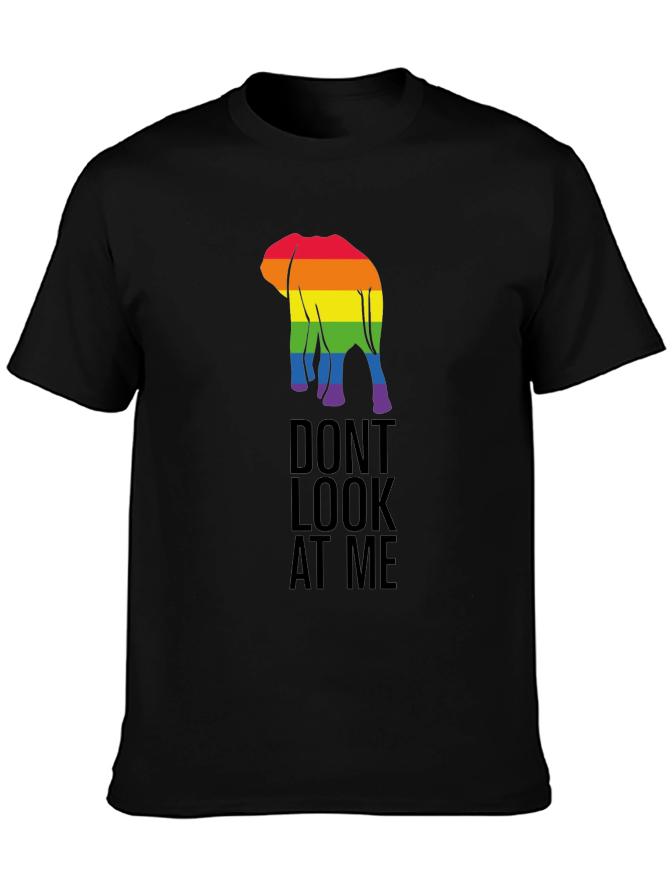 LGBT Elephant Graphic Tee - Dont Look At Me