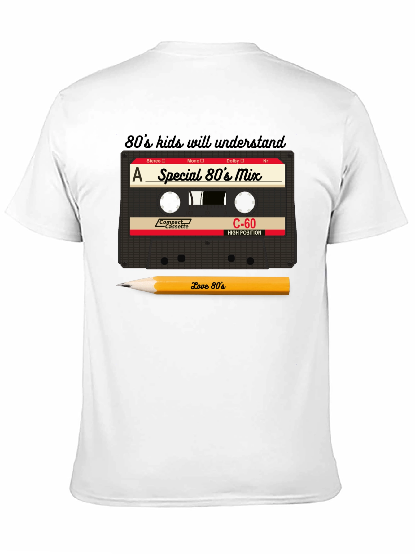 Retro 80s Cassette Tape Graphic T-Shirt
