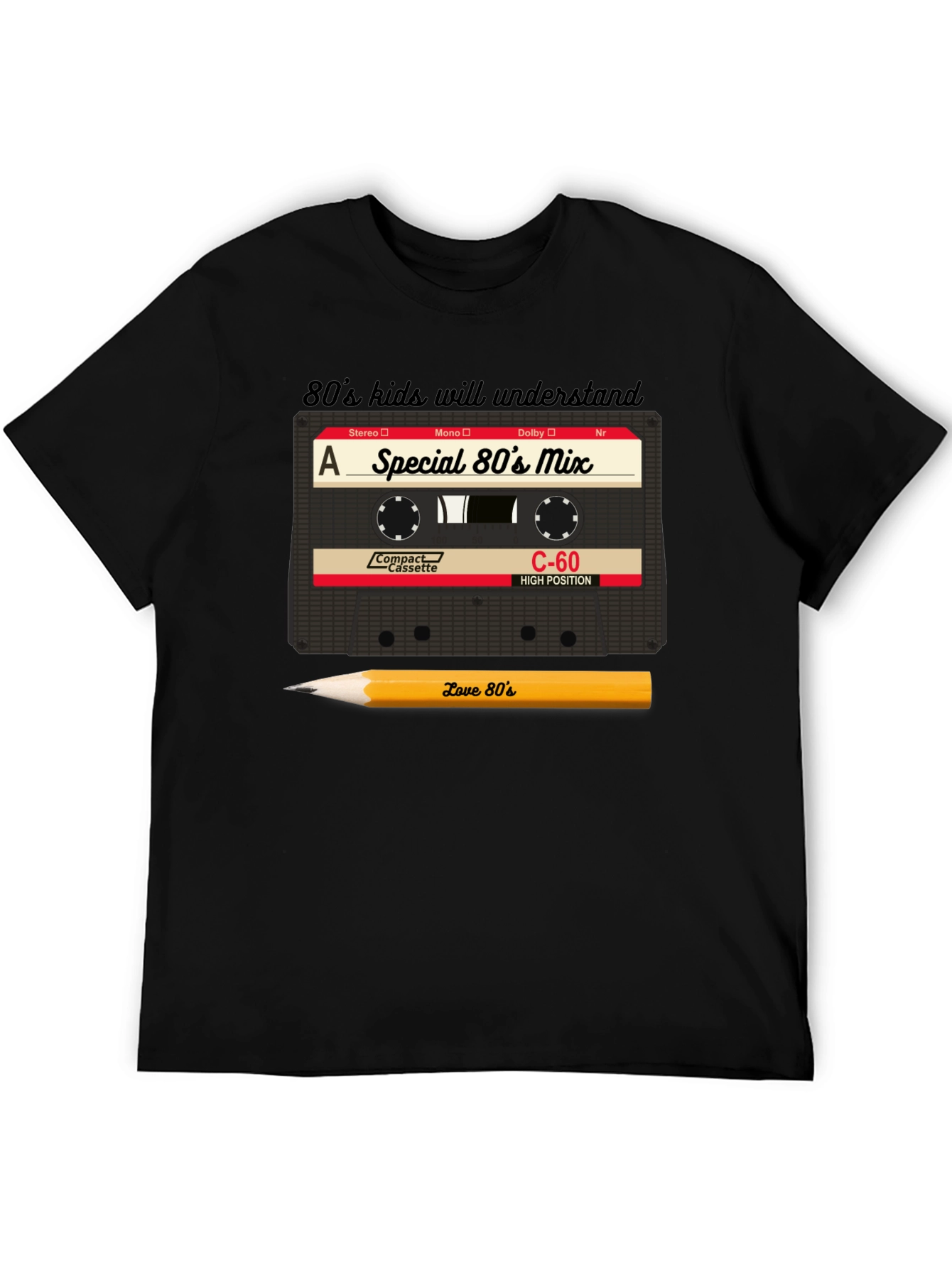 Retro 80s Cassette Tape Graphic T-Shirt