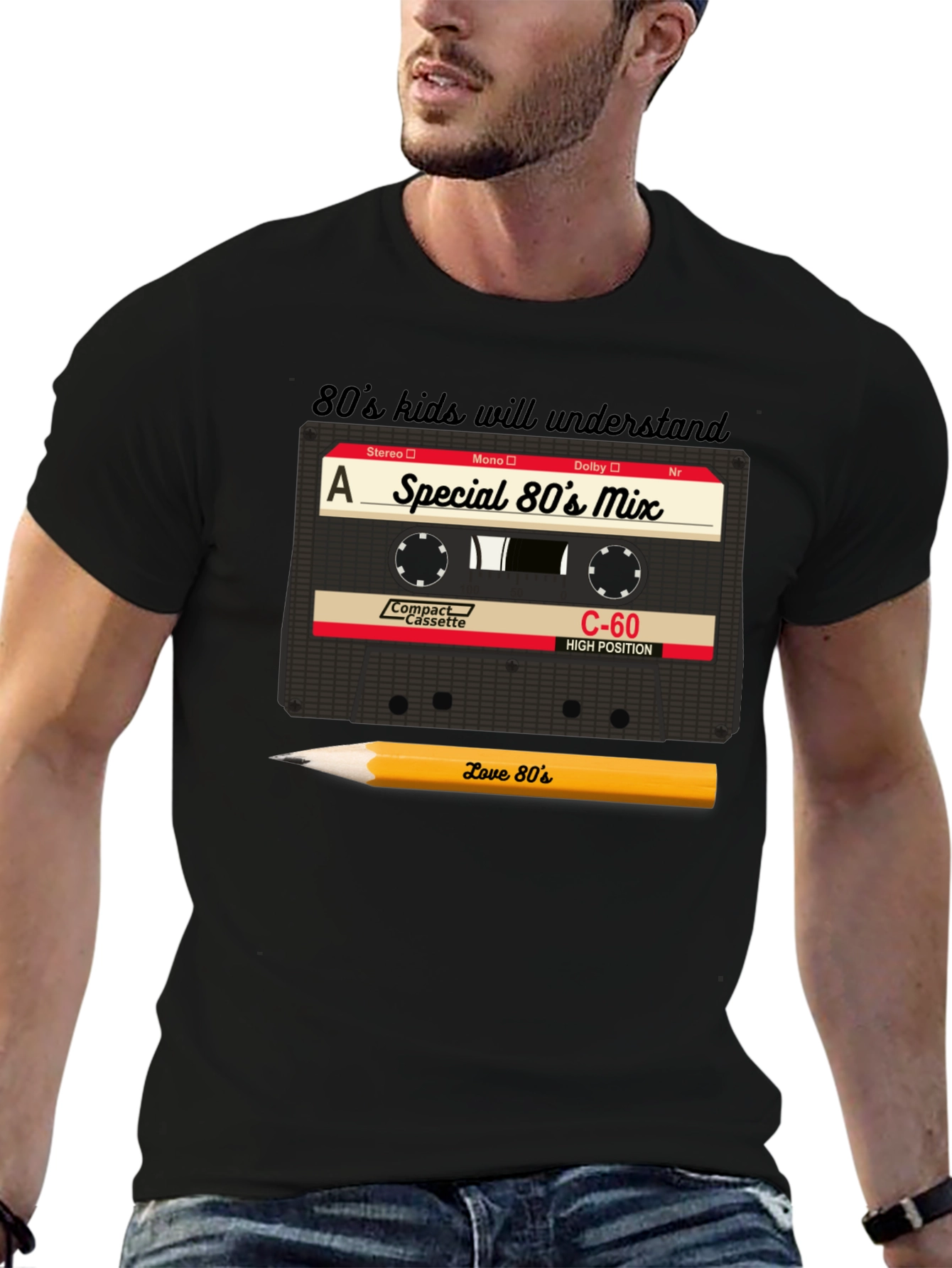 Retro 80s Cassette Tape Graphic T-Shirt