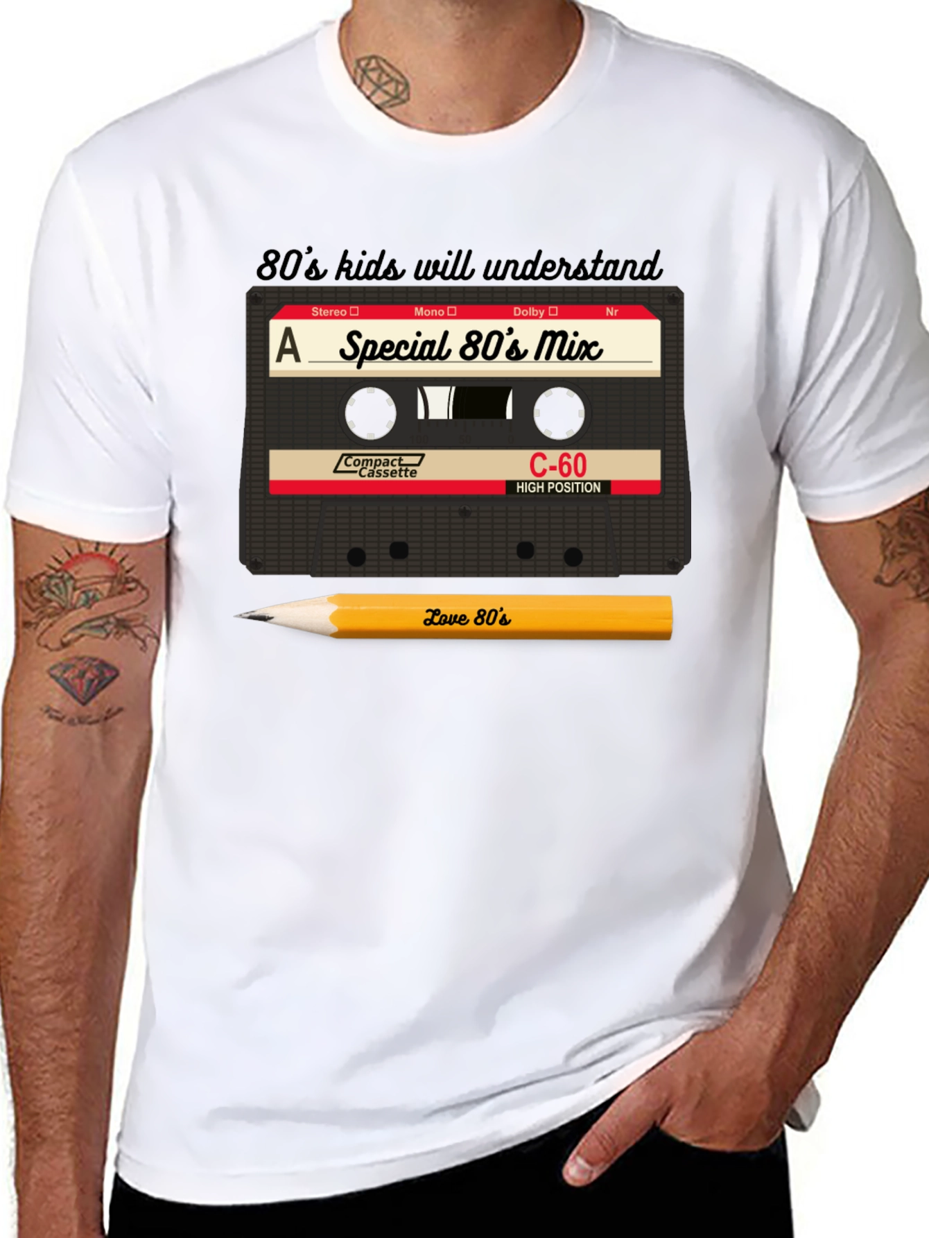 Retro 80s Cassette Tape Graphic T-Shirt