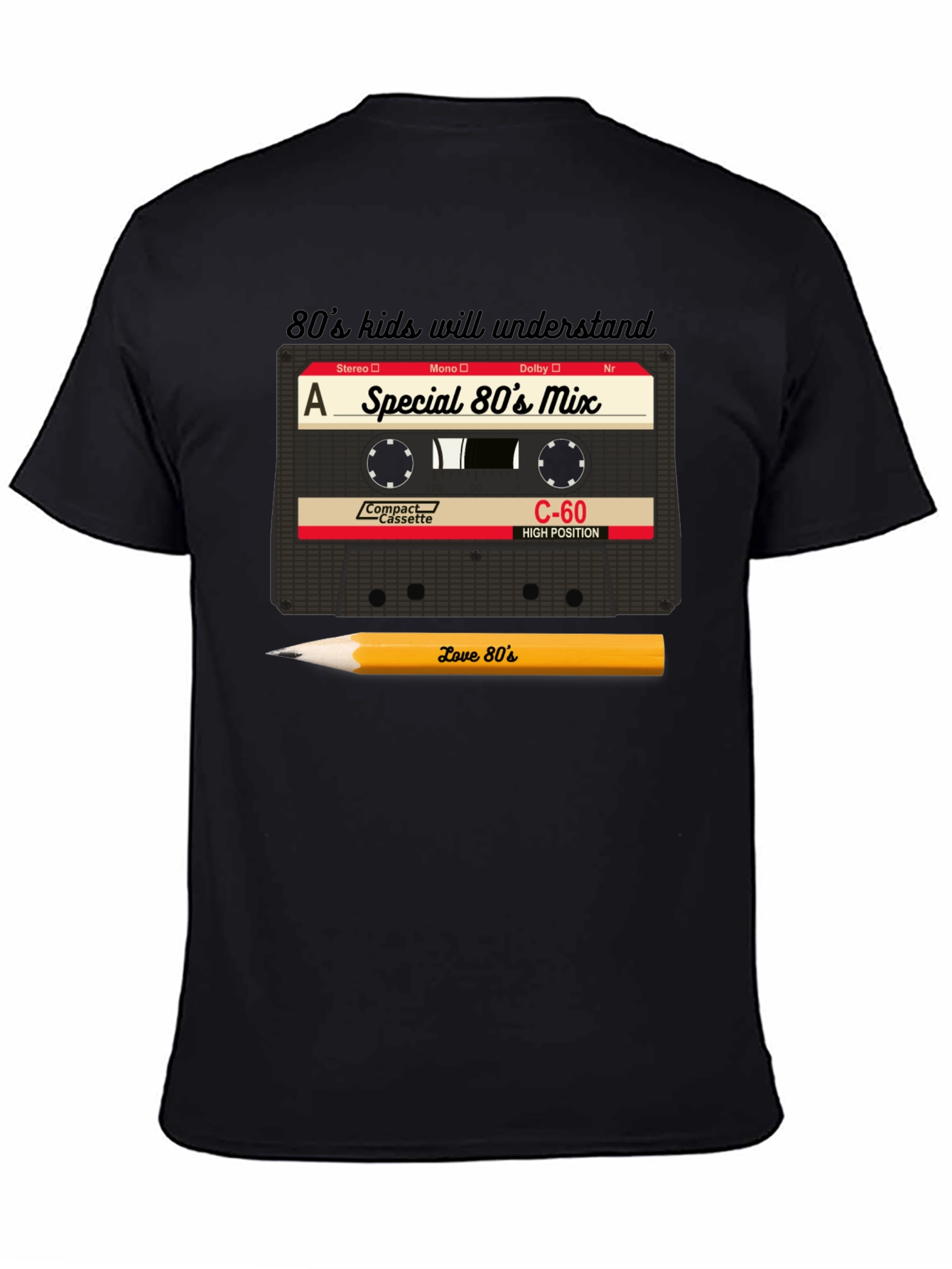 Retro 80s Cassette Tape Graphic T-Shirt