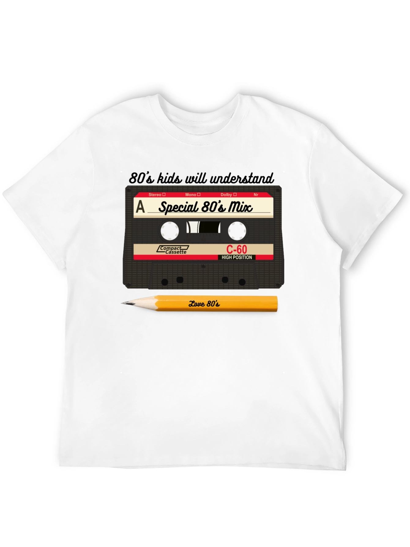 Retro 80s Cassette Tape Graphic T-Shirt