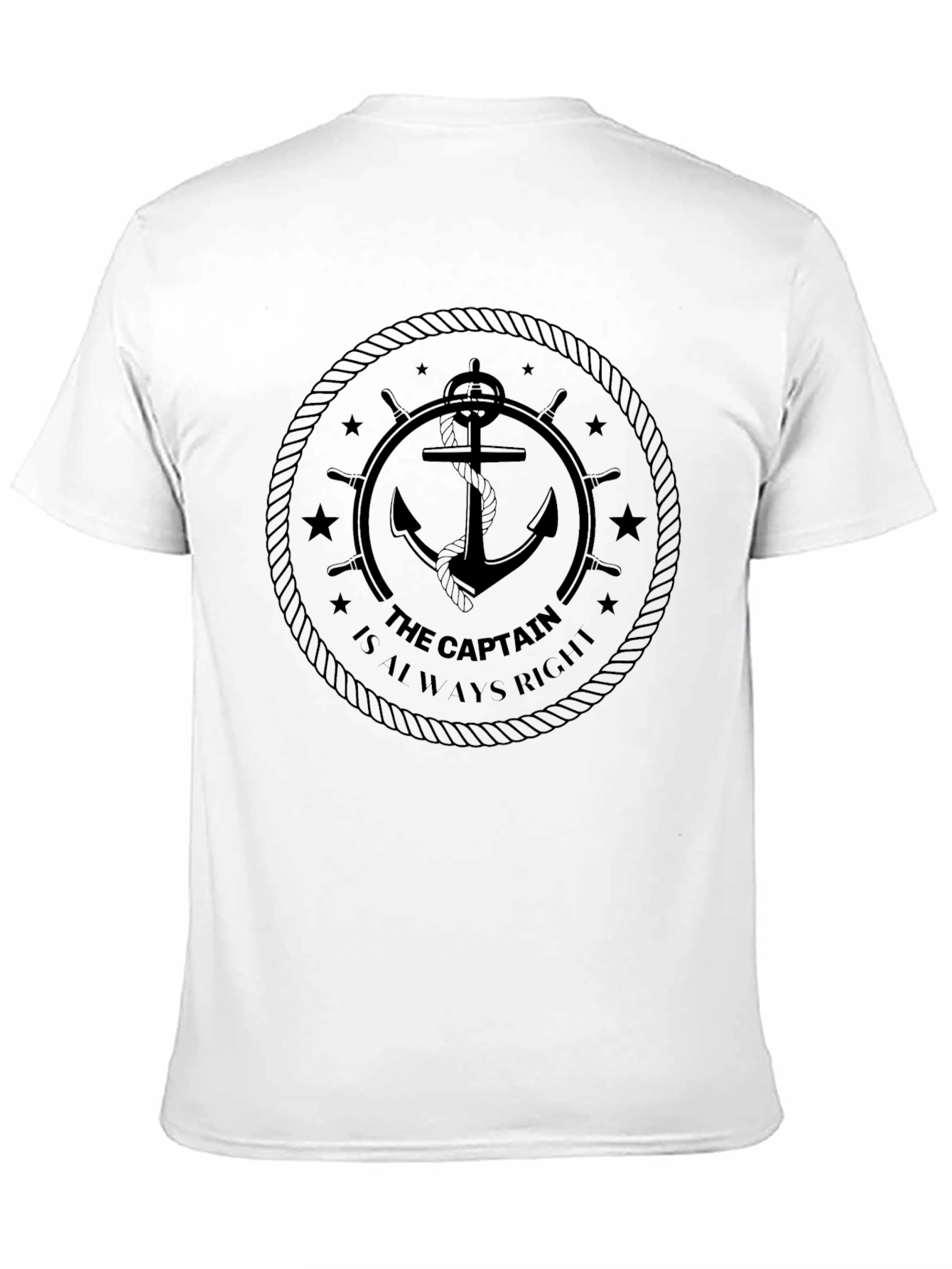 Nautical Anchor T-Shirt - Captain Always Right