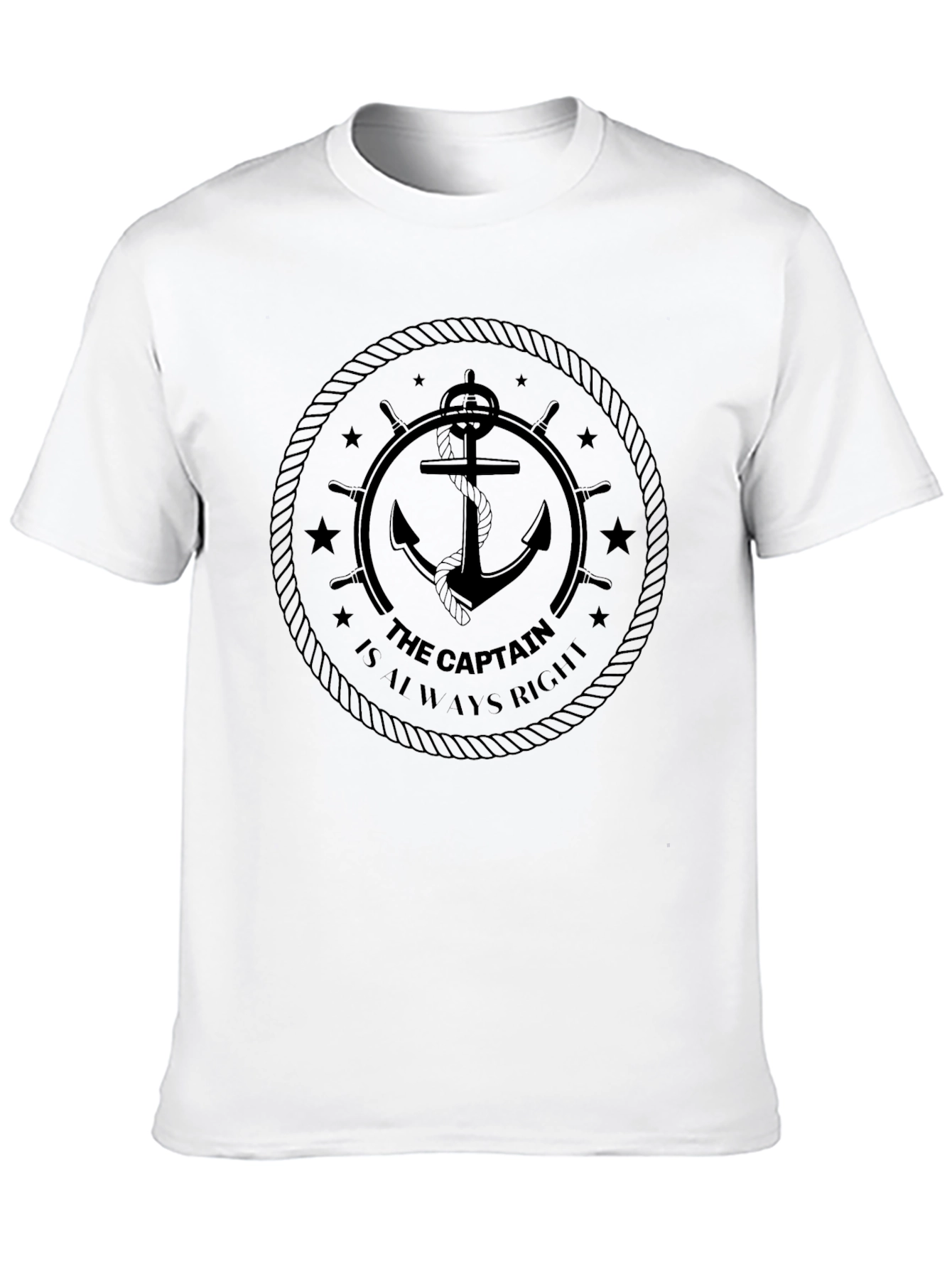 Nautical Anchor T-Shirt - Captain Always Right