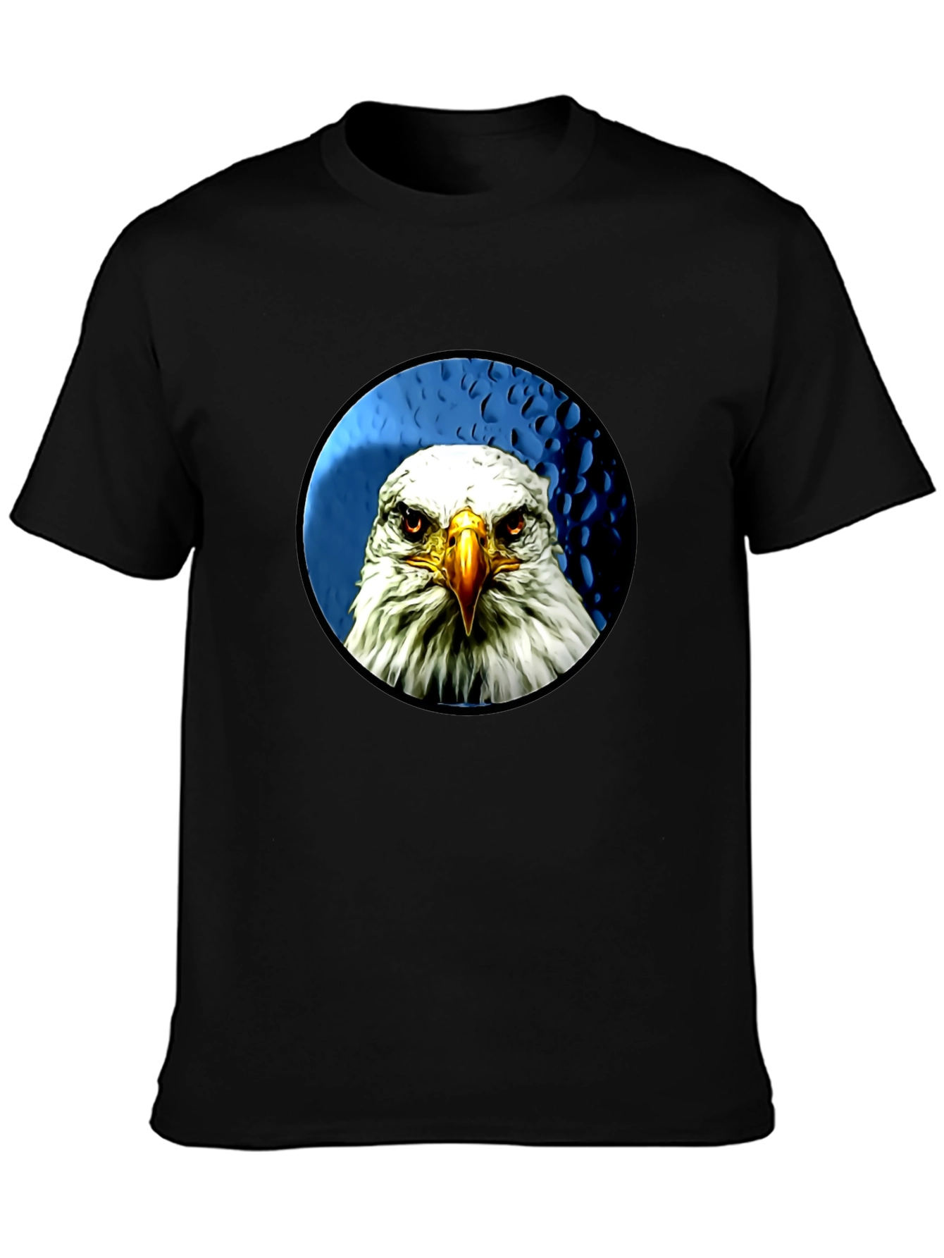 Eagle Graphic Print Black T-Shirt for Men
