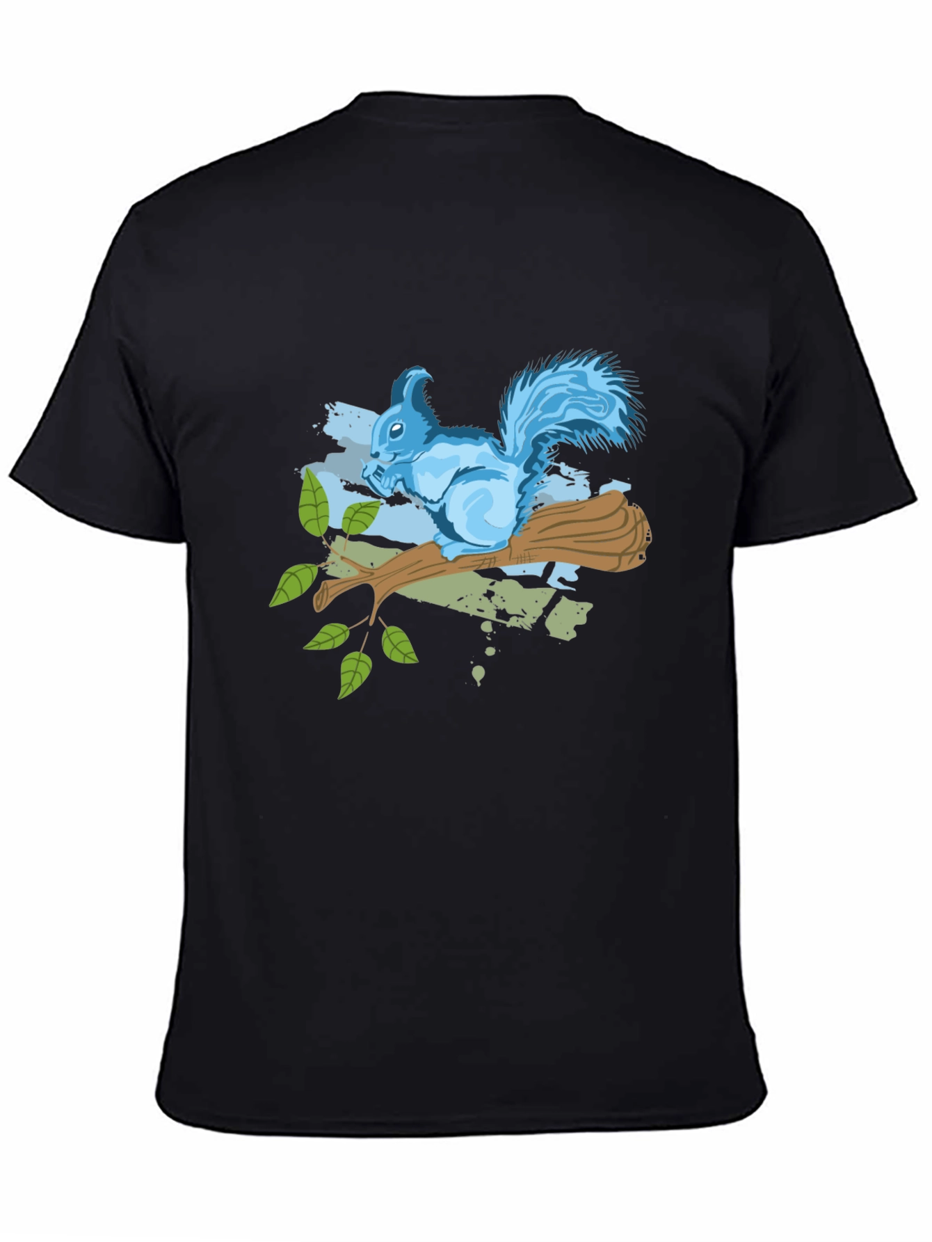 Squirrel on Branch Graphic Tee - Black