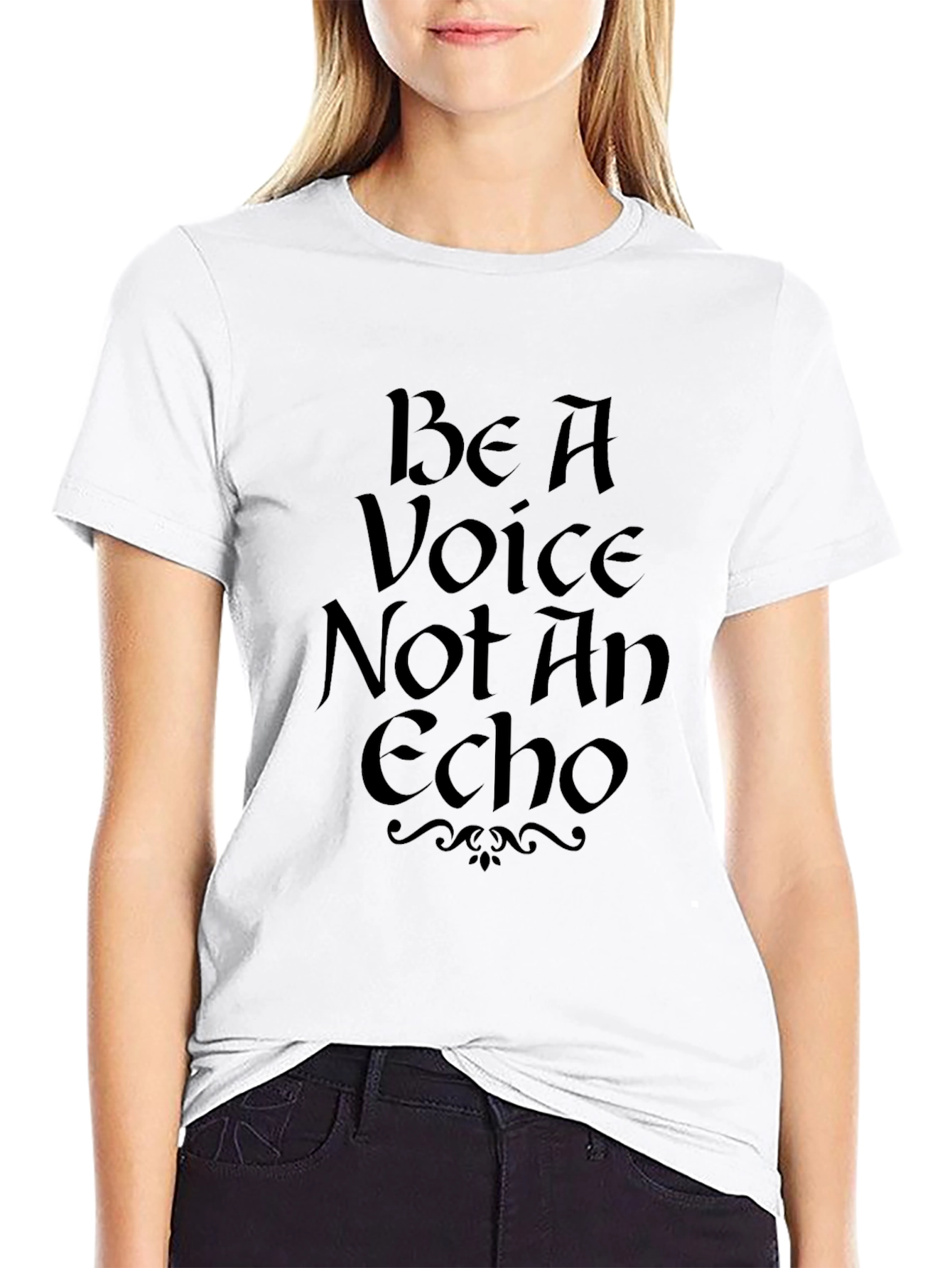Be A Voice Tee - Black Graphic T-Shirt