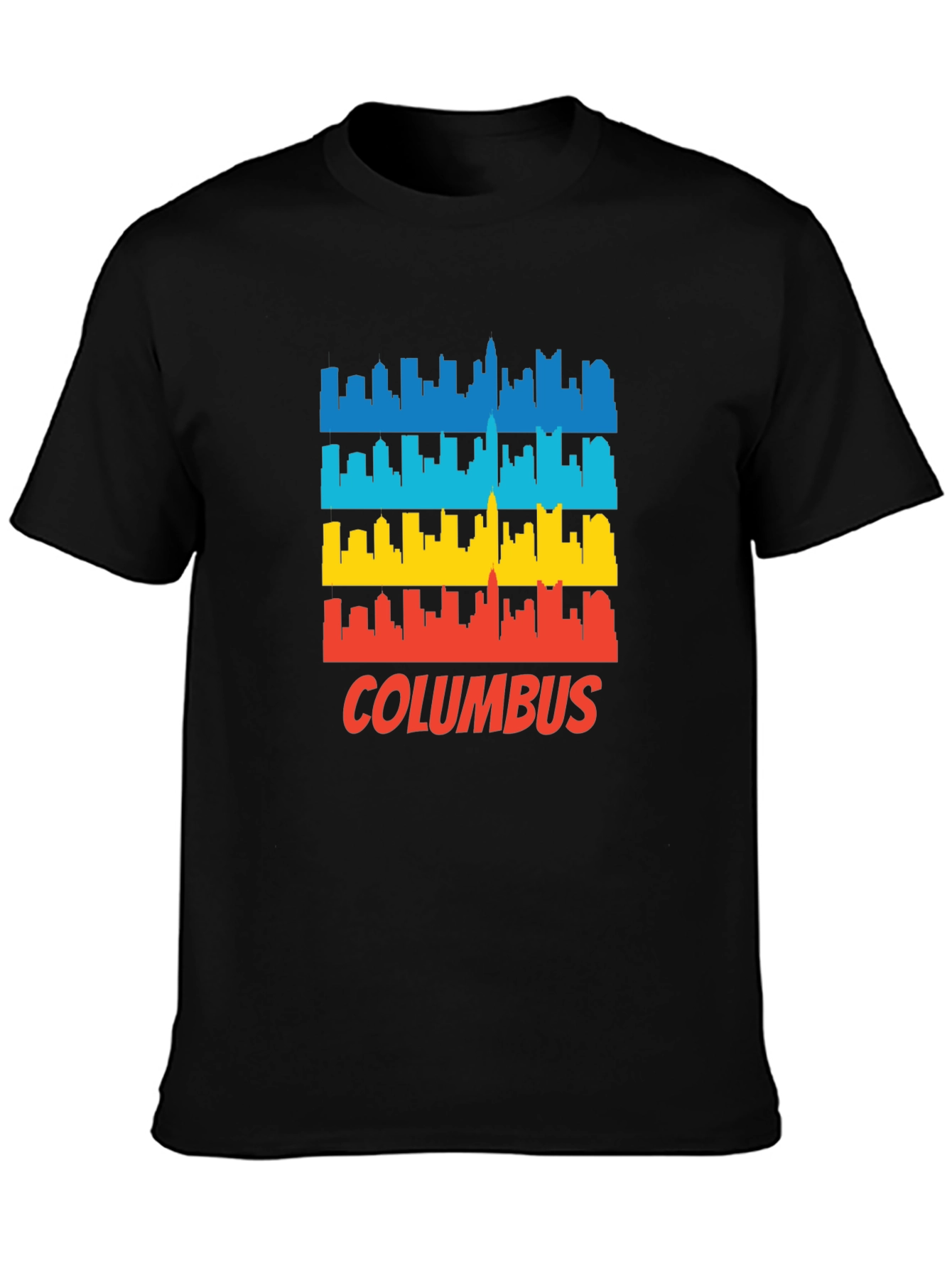 Columbus Skyline Retro T-Shirt