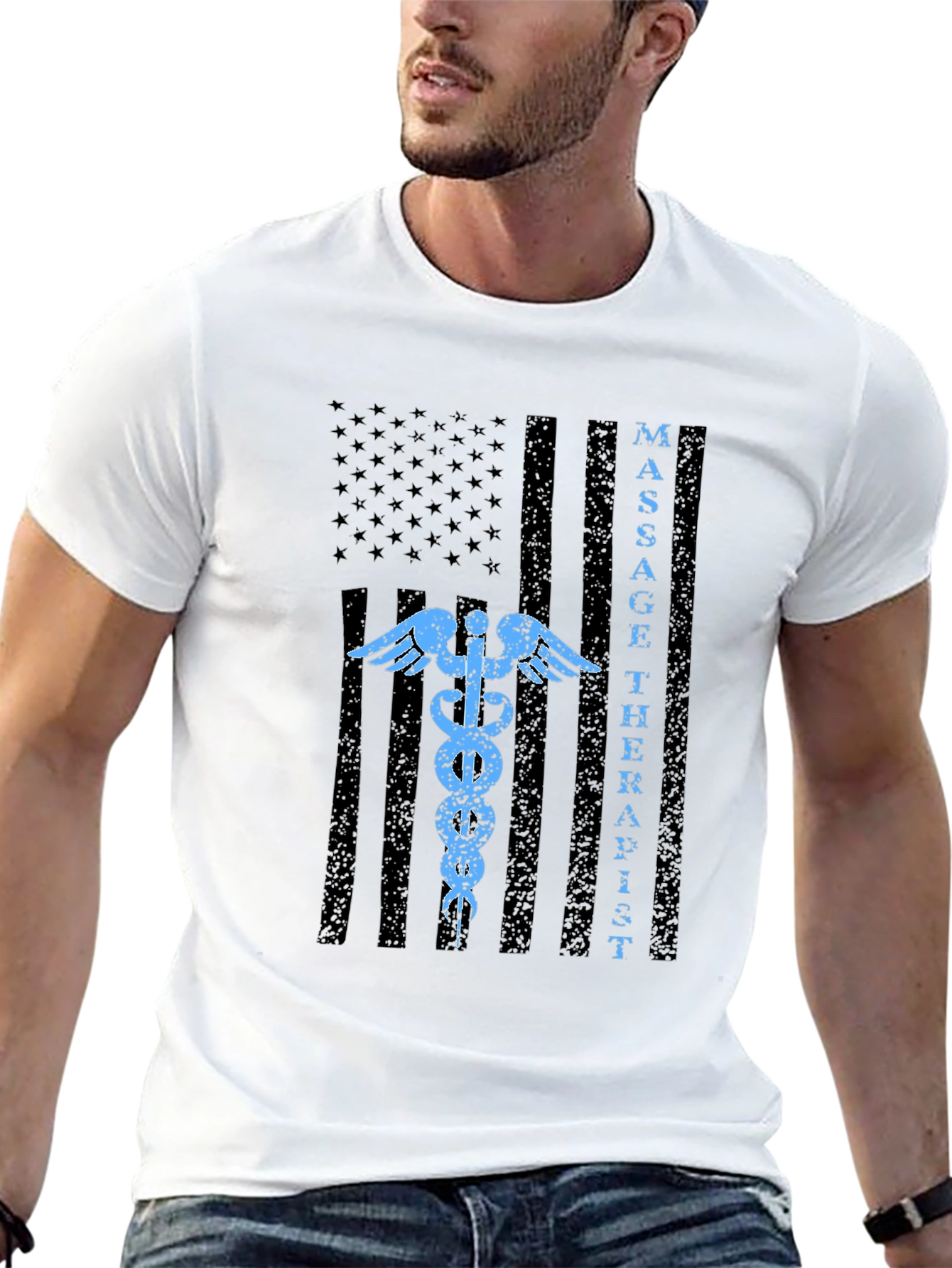 Massage Therapist American Flag T-Shirt