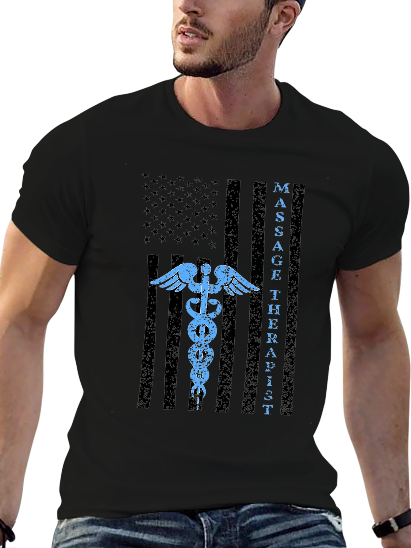 Massage Therapist American Flag T-Shirt
