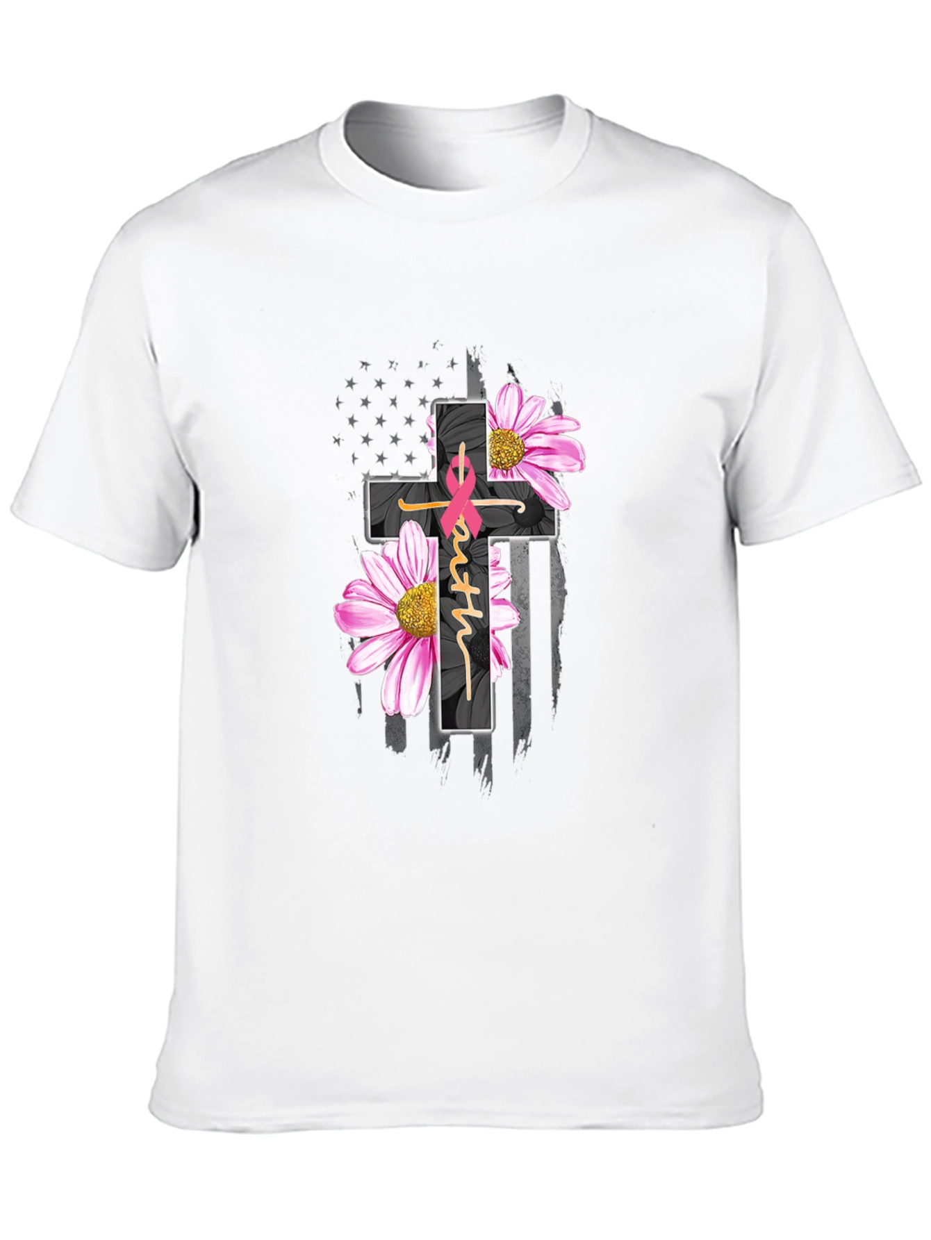 Faith Hope Love Breast Cancer Awareness T-Shirt