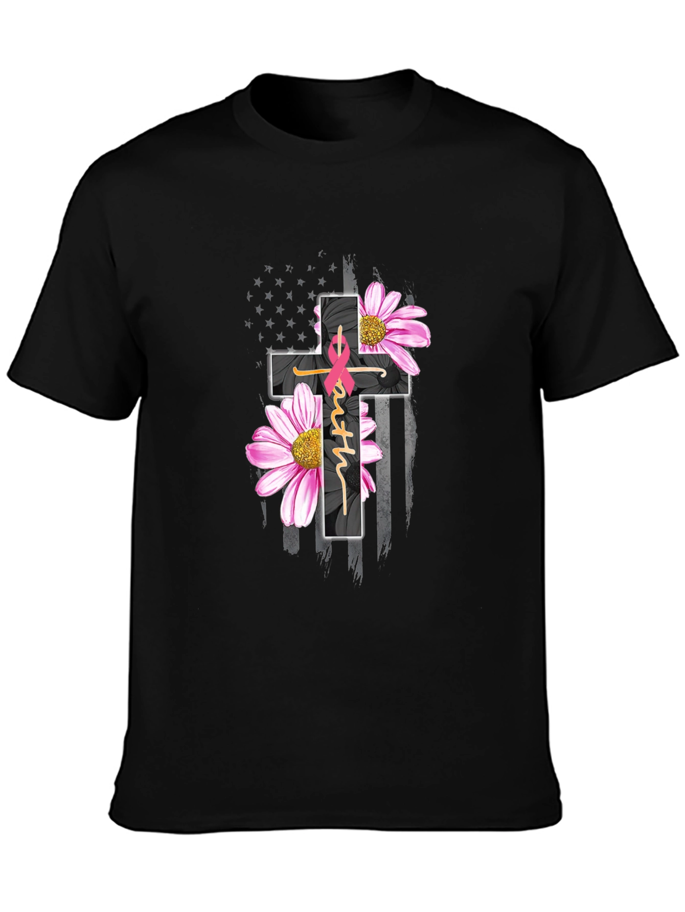 Faith Hope Love Breast Cancer Awareness T-Shirt