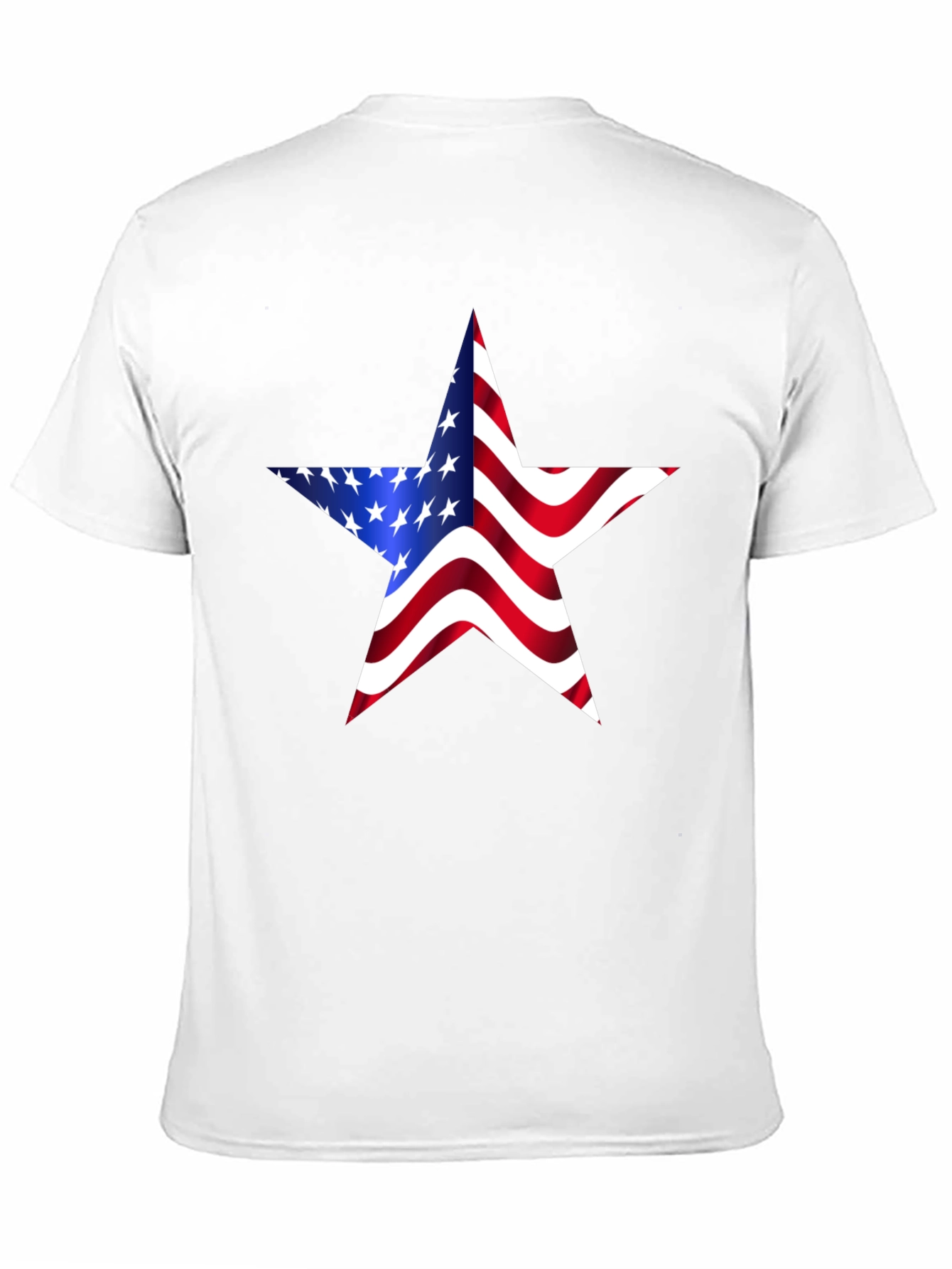 American Flag Star Graphic Tee - Black