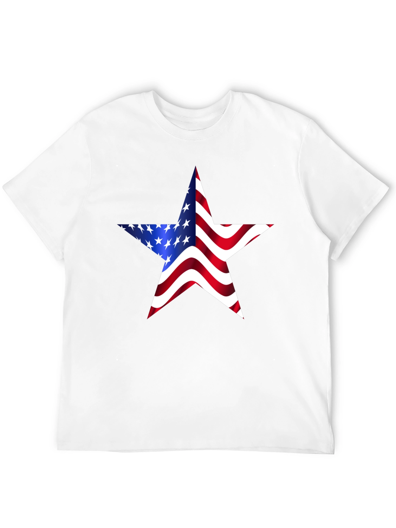 American Flag Star Graphic Tee - Black